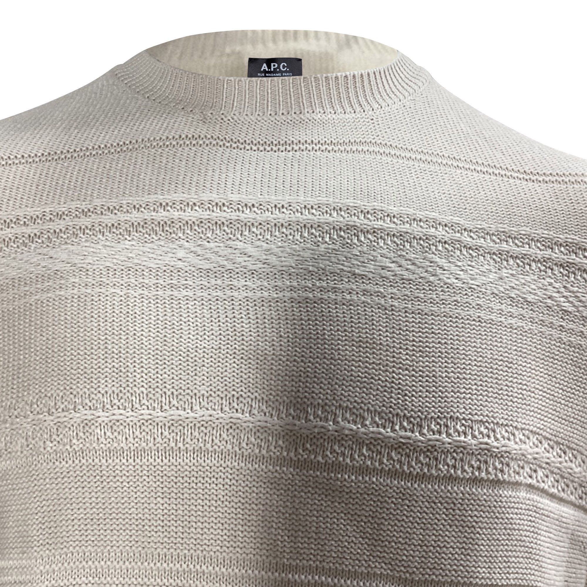 A.P.C. A.P.C. Knitted Sweater in Cream Cotton Size US M / EU 48-50 / 2 - 2 Thumbnail