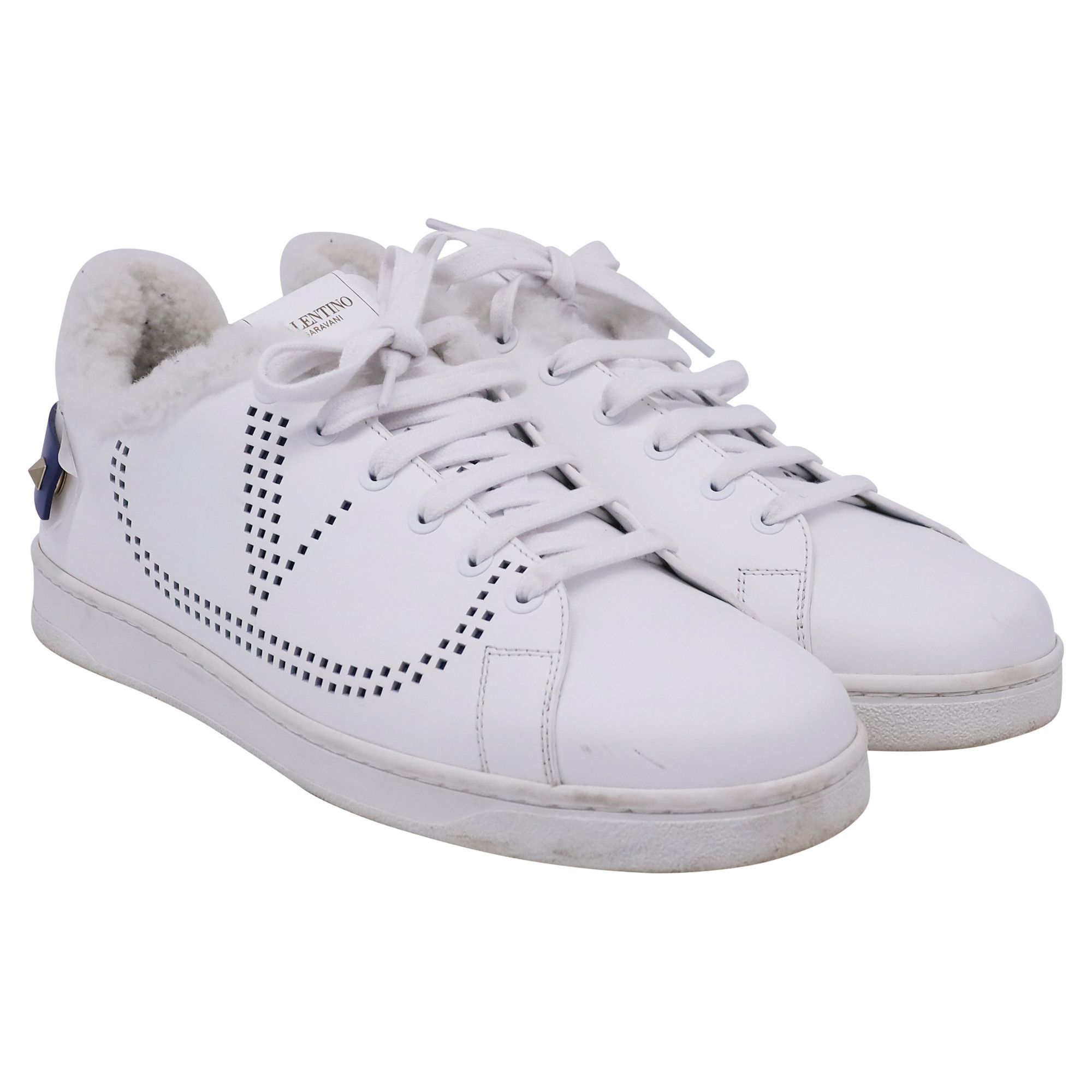 Valentino Valentino Garavani Backnet Perforated Shear-Lined Sneakers i Size US 8 / EU 41 - 3 Thumbnail