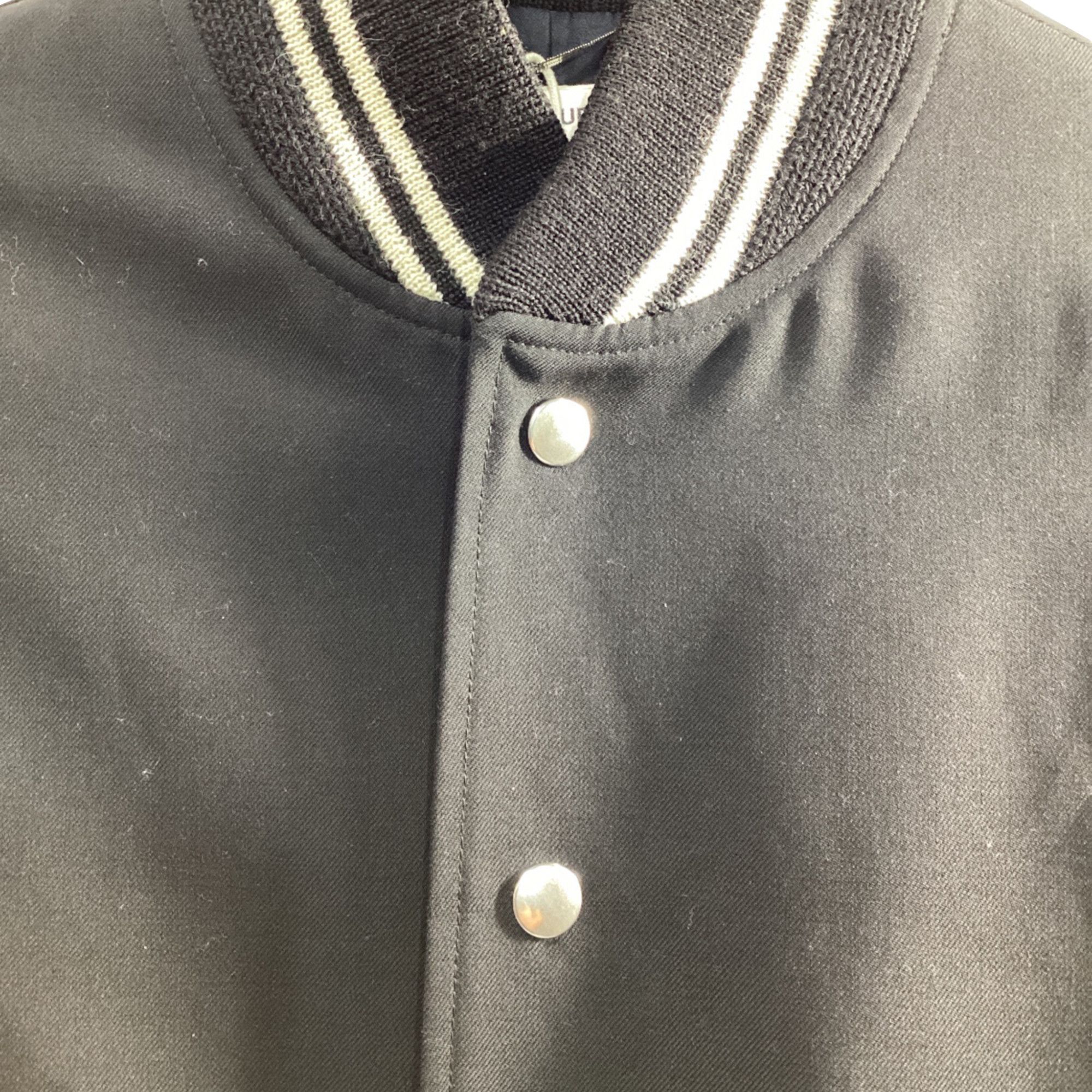 Saint Laurent Paris Saint Laurent Teddy Varsity Jacket in Black Wool Size US L / EU 52-54 / 3 - 3 Thumbnail