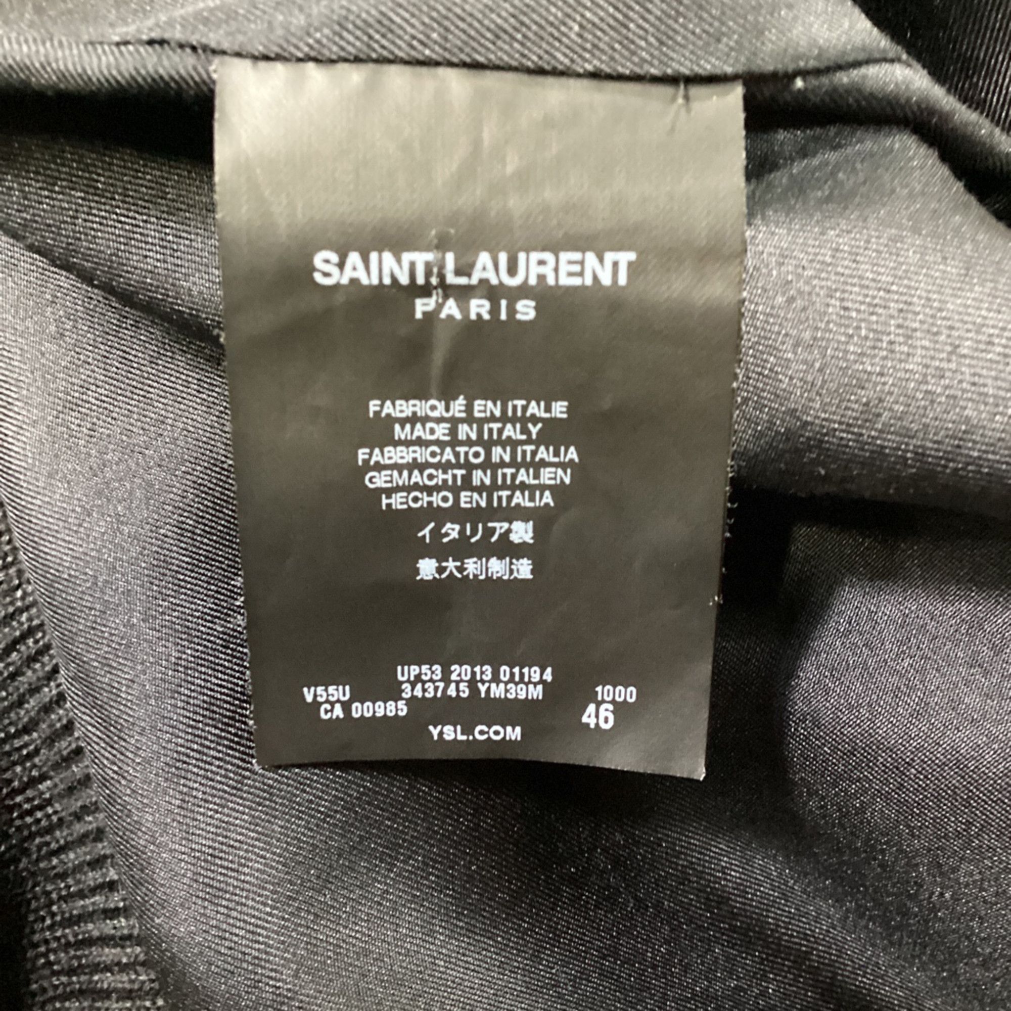 Saint Laurent Paris Saint Laurent Teddy Varsity Jacket in Black Wool Size US L / EU 52-54 / 3 - 5 Thumbnail