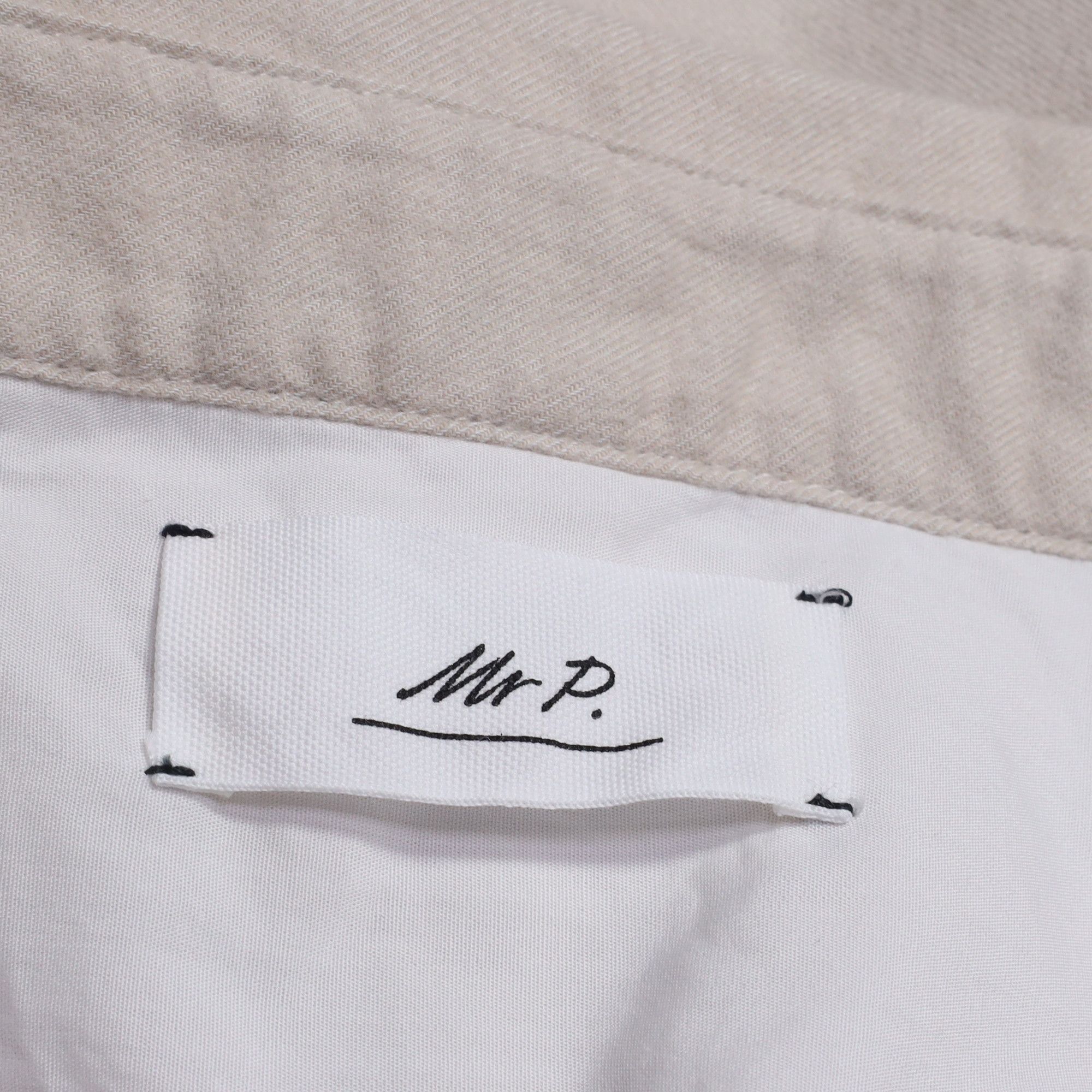 Mr P. Mr. P. Buttoned Long Sleeve Shirt with Pocket in Beige Cott Size US XL / EU 56 / 4 - 5 Thumbnail
