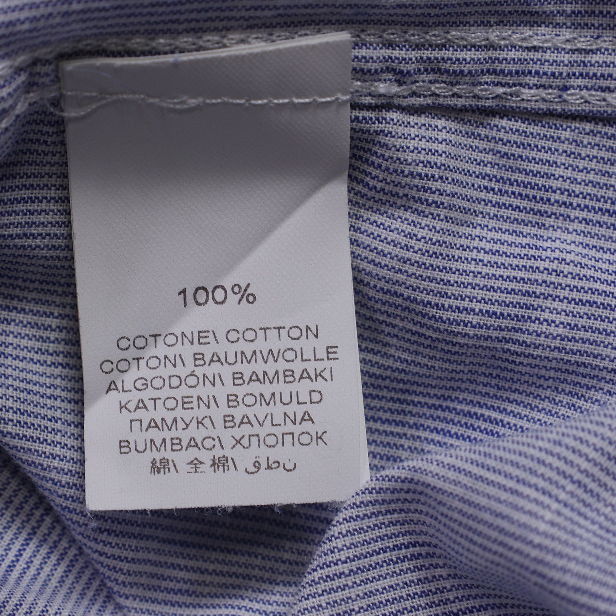 Brunello Cucinelli Brunello Cucinelli Striped Button-Down Shirt in Blue Cotton Size US XXL / EU 58 / 5 - 6 Thumbnail