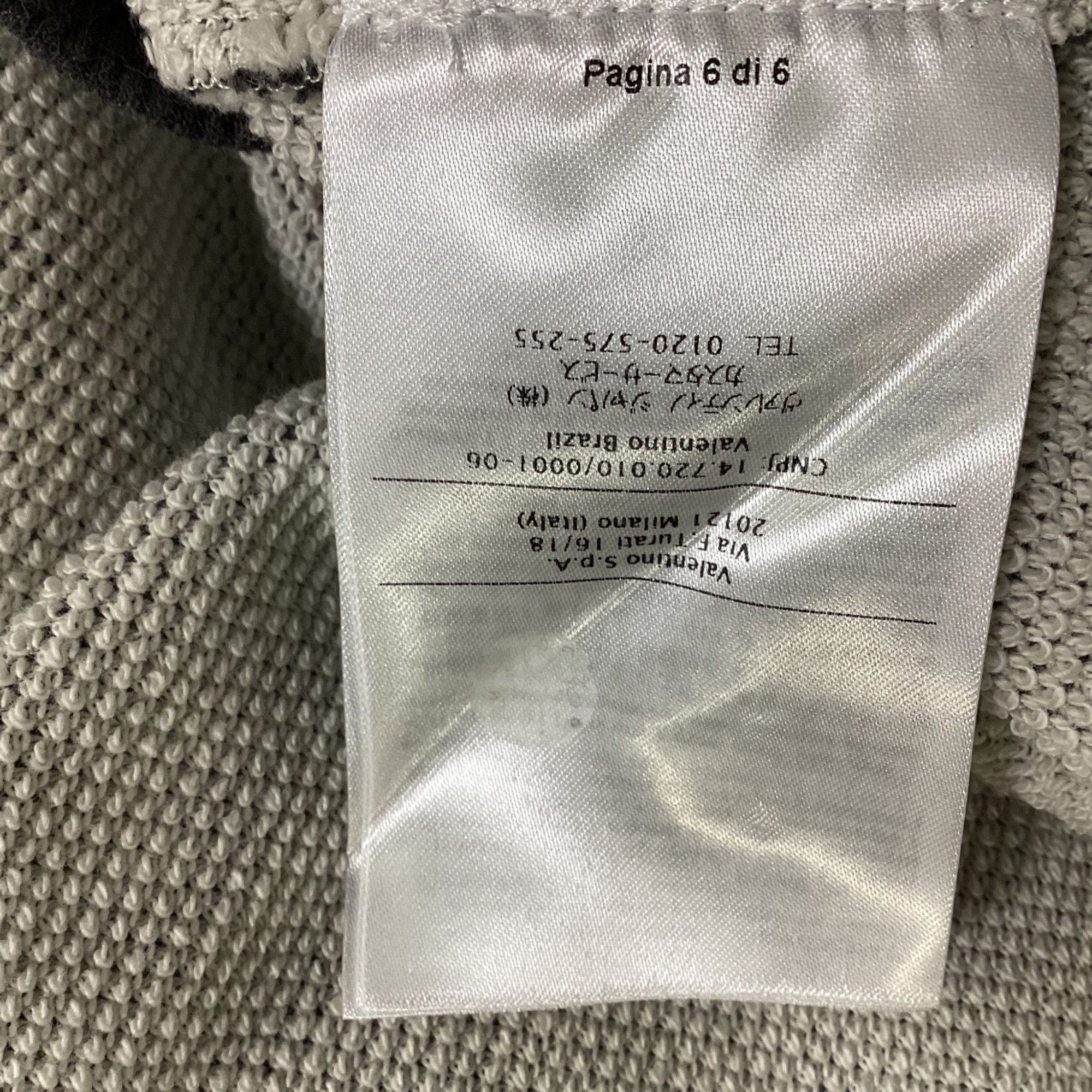 Valentino Valentino Jamie Reid Punk Poem Crew Sweatshirt in Grey Cotto Size US XL / EU 56 / 4 - 6 Thumbnail