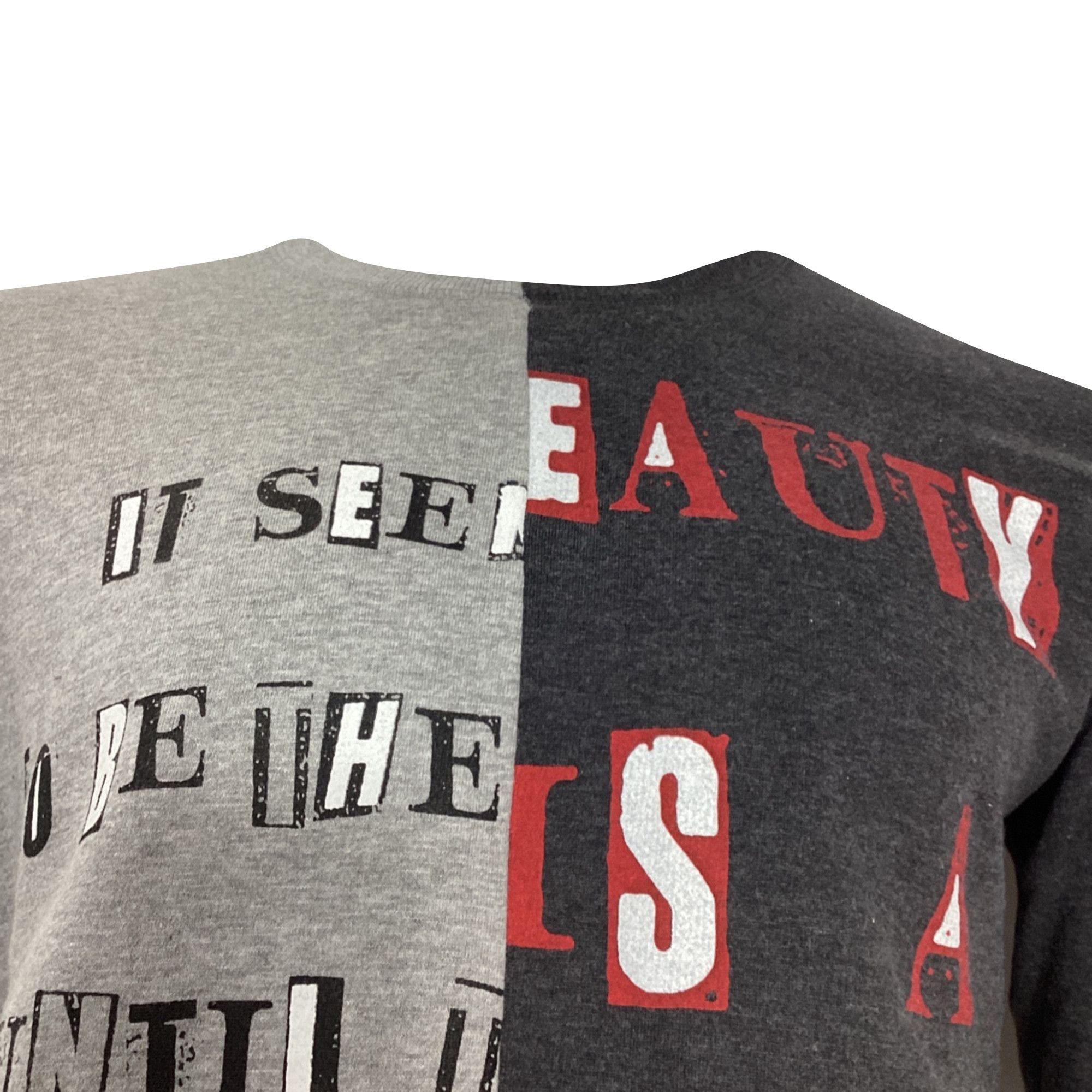 Valentino Valentino Jamie Reid Punk Poem Crew Sweatshirt in Grey Cotto Size US XL / EU 56 / 4 - 2 Thumbnail