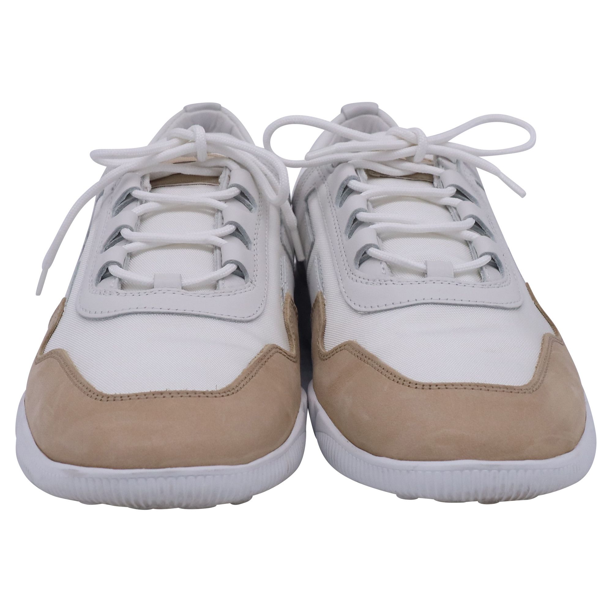 Tod's Tod's Two-Tone Sneakers in White Canvas Size US 8 / EU 41 - 2 Thumbnail