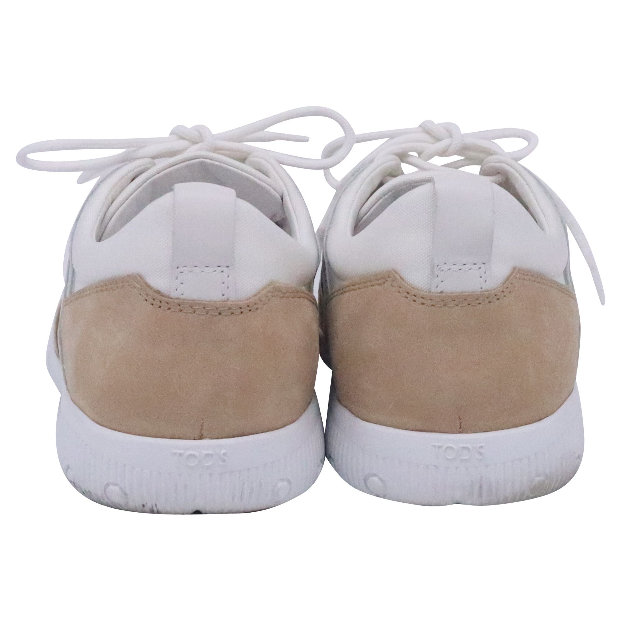 Tod's Tod's Two-Tone Sneakers in White Canvas Size US 8 / EU 41 - 4 Thumbnail
