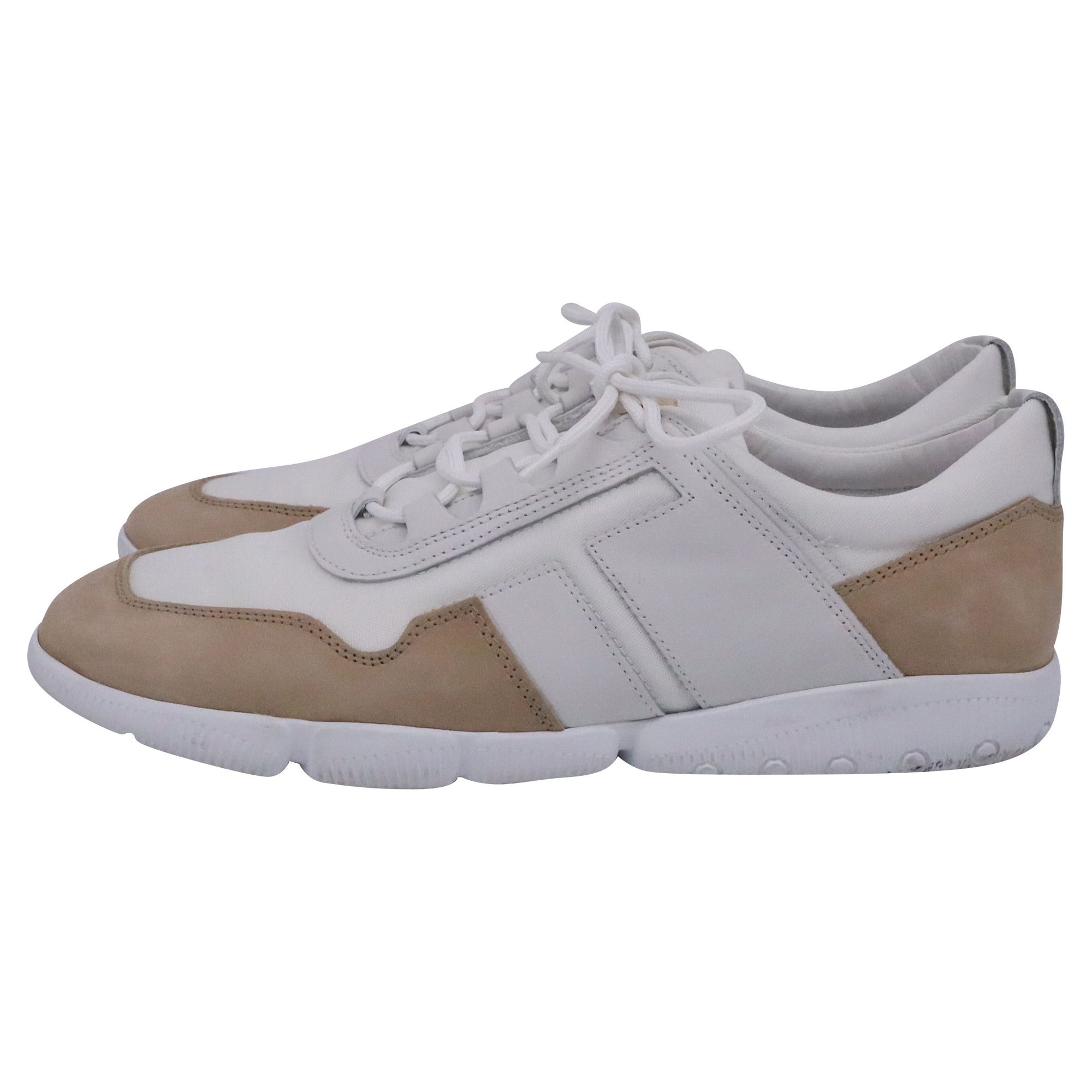 Tod's Tod's Two-Tone Sneakers in White Canvas Size US 8 / EU 41 - 5 Thumbnail