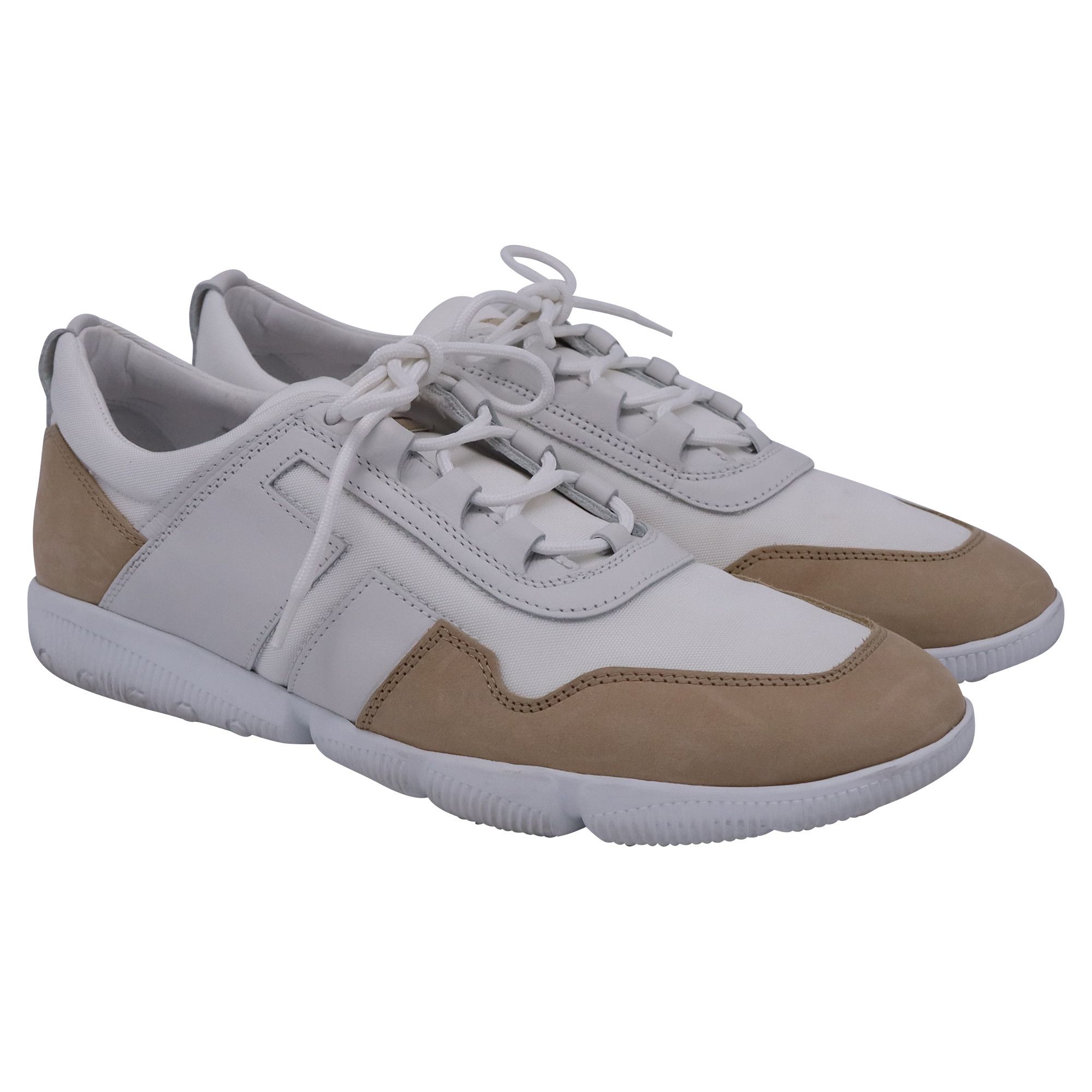 Tod's Tod's Two-Tone Sneakers in White Canvas Size US 8 / EU 41 - 3 Thumbnail