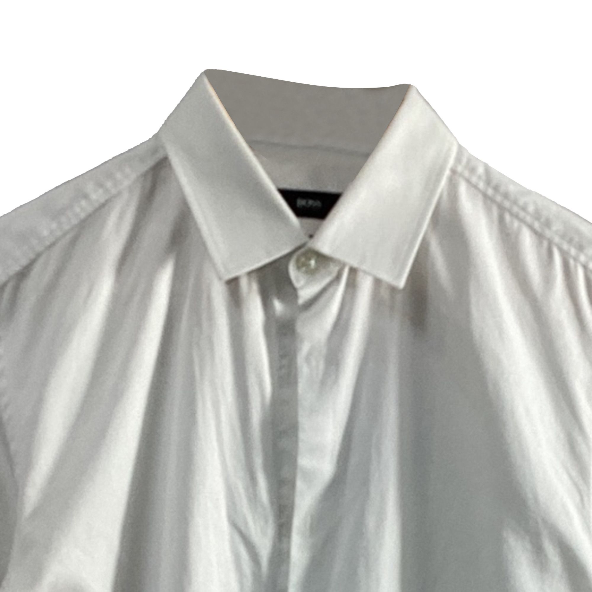 Hugo Boss Boss Hugo Boss Slim Fit Shirt in White Cotton Size US M / EU 48-50 / 2 - 2 Thumbnail