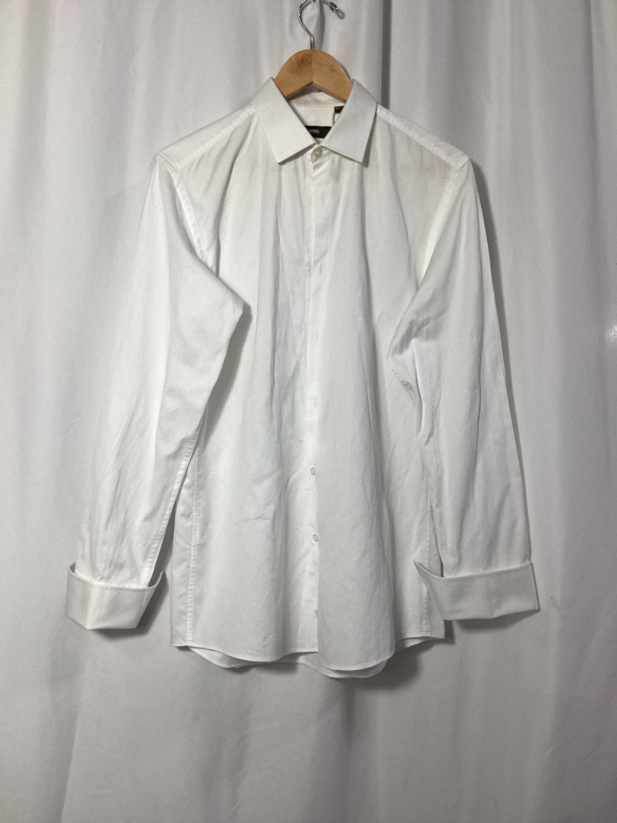 Hugo Boss Boss Hugo Boss Slim Fit Shirt in White Cotton Size US M / EU 48-50 / 2 - 7 Thumbnail