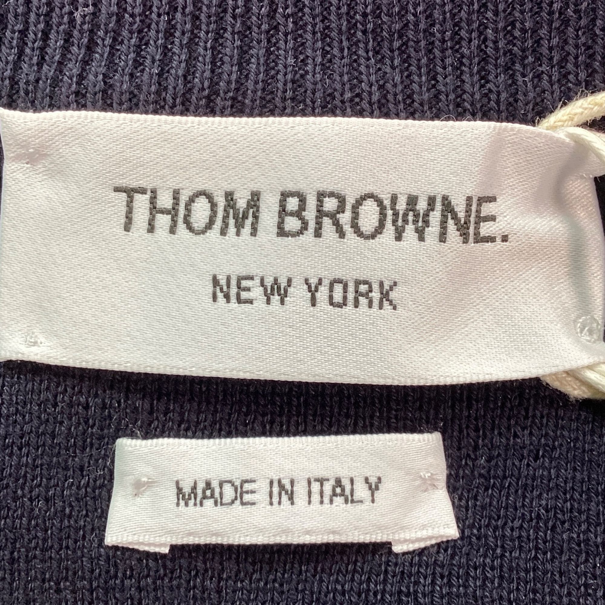 Thom Browne Thom Browne 4-Bar Loopback Crewneck Sweatshirt in Navy Cotto Size US XL / EU 56 / 4 - 3 Thumbnail