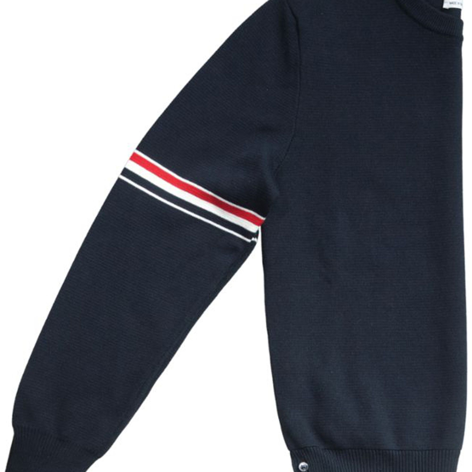 Thom Browne Thom Browne 4-Bar Loopback Crewneck Sweatshirt in Navy Cotto Size US XL / EU 56 / 4 - 2 Thumbnail