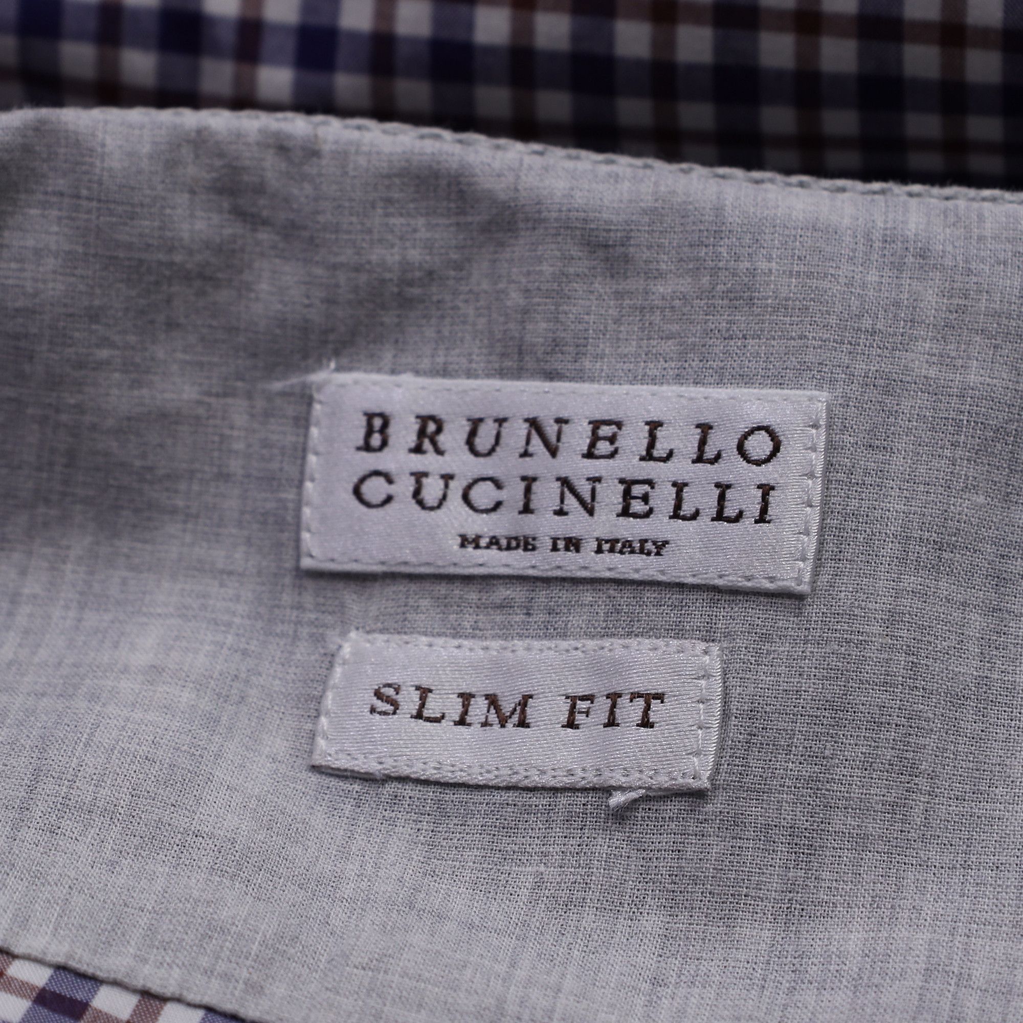 Brunello Cucinelli Brunello Cucinelli Checked Button-Down Shirt in Multicolor Size US XXL / EU 58 / 5 - 5 Thumbnail