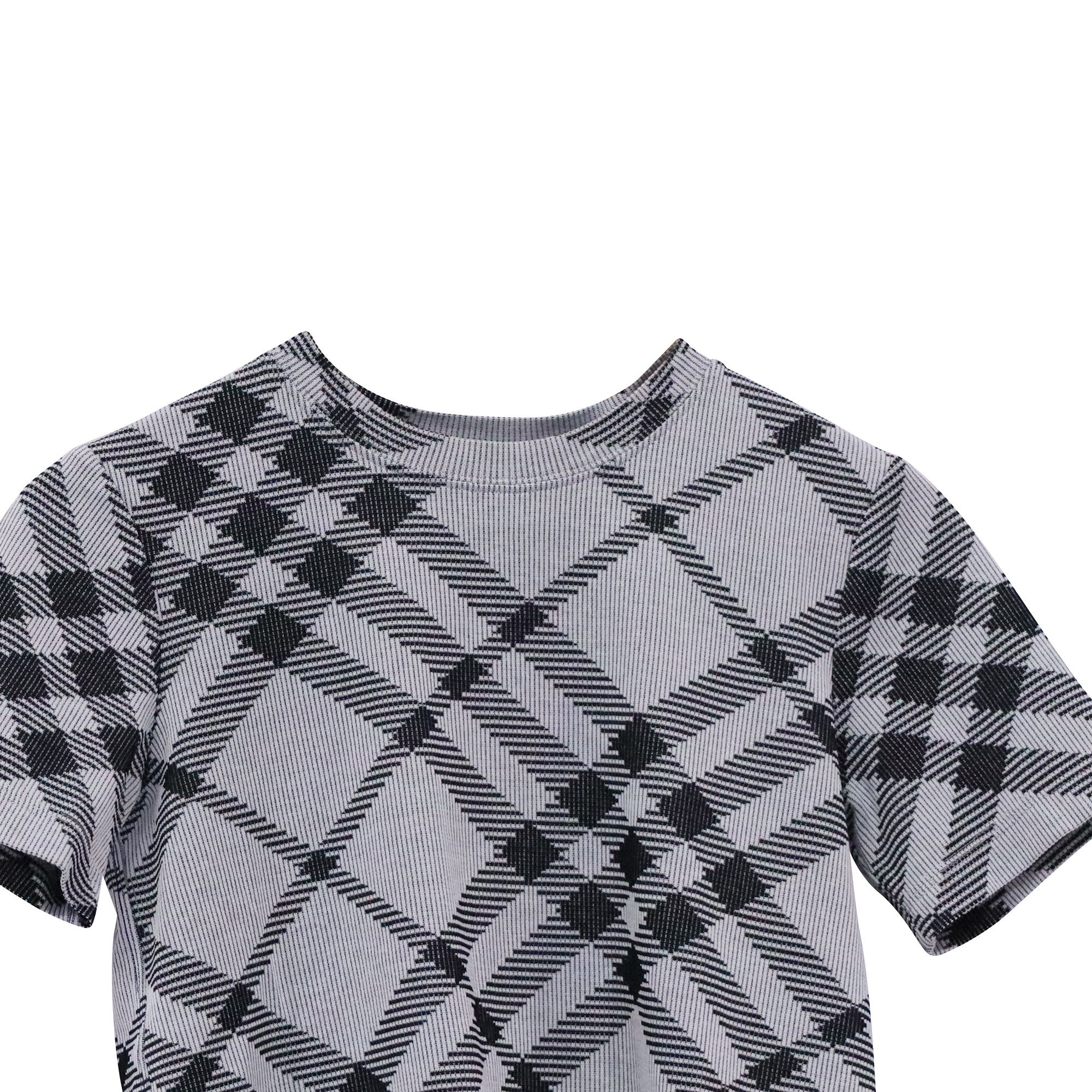 Burberry Burberry Check T-shirt in Grey Cotton Size US XS / EU 42 / 0 - 6 Thumbnail