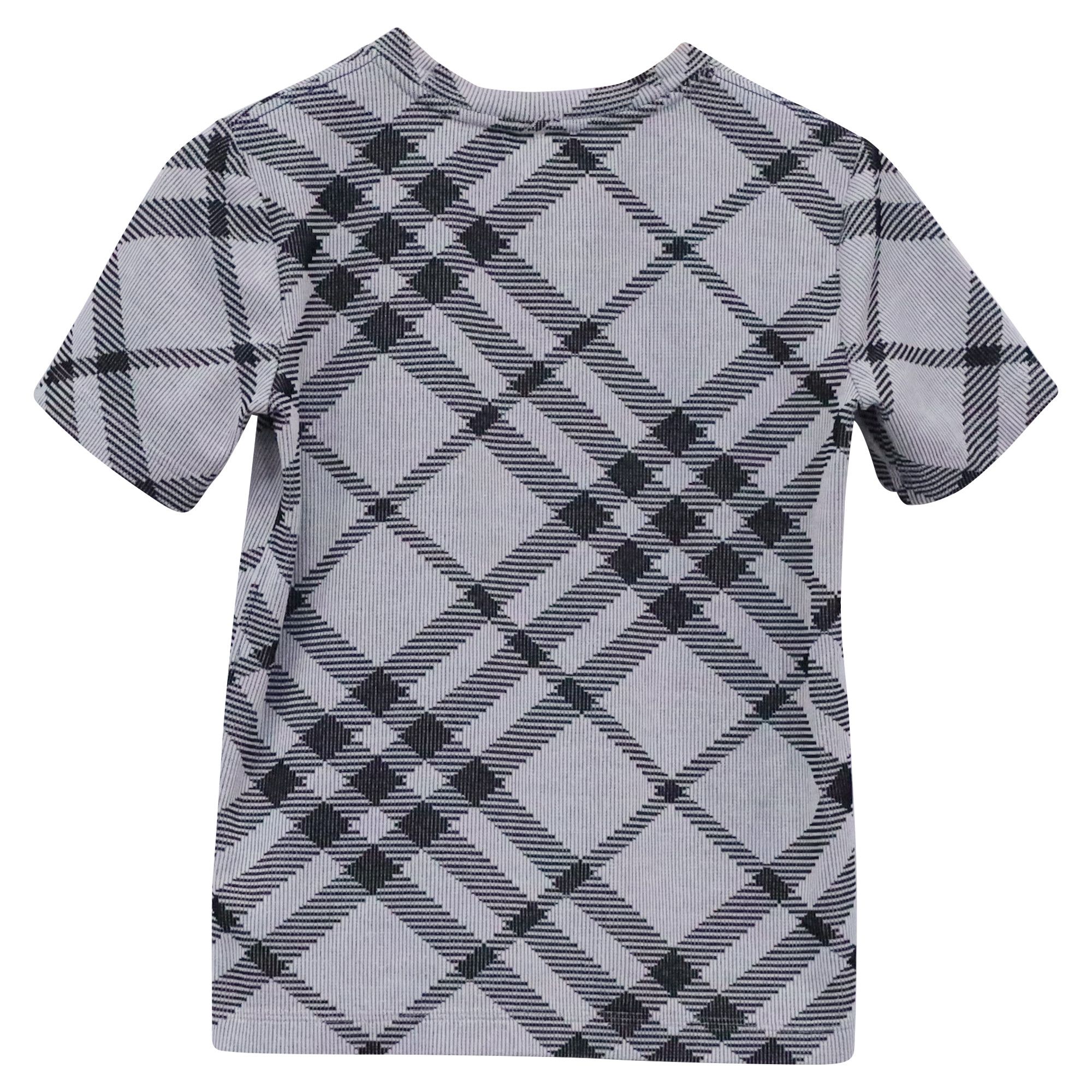 Burberry Burberry Check T-shirt in Grey Cotton Size US XS / EU 42 / 0 - 2 Thumbnail