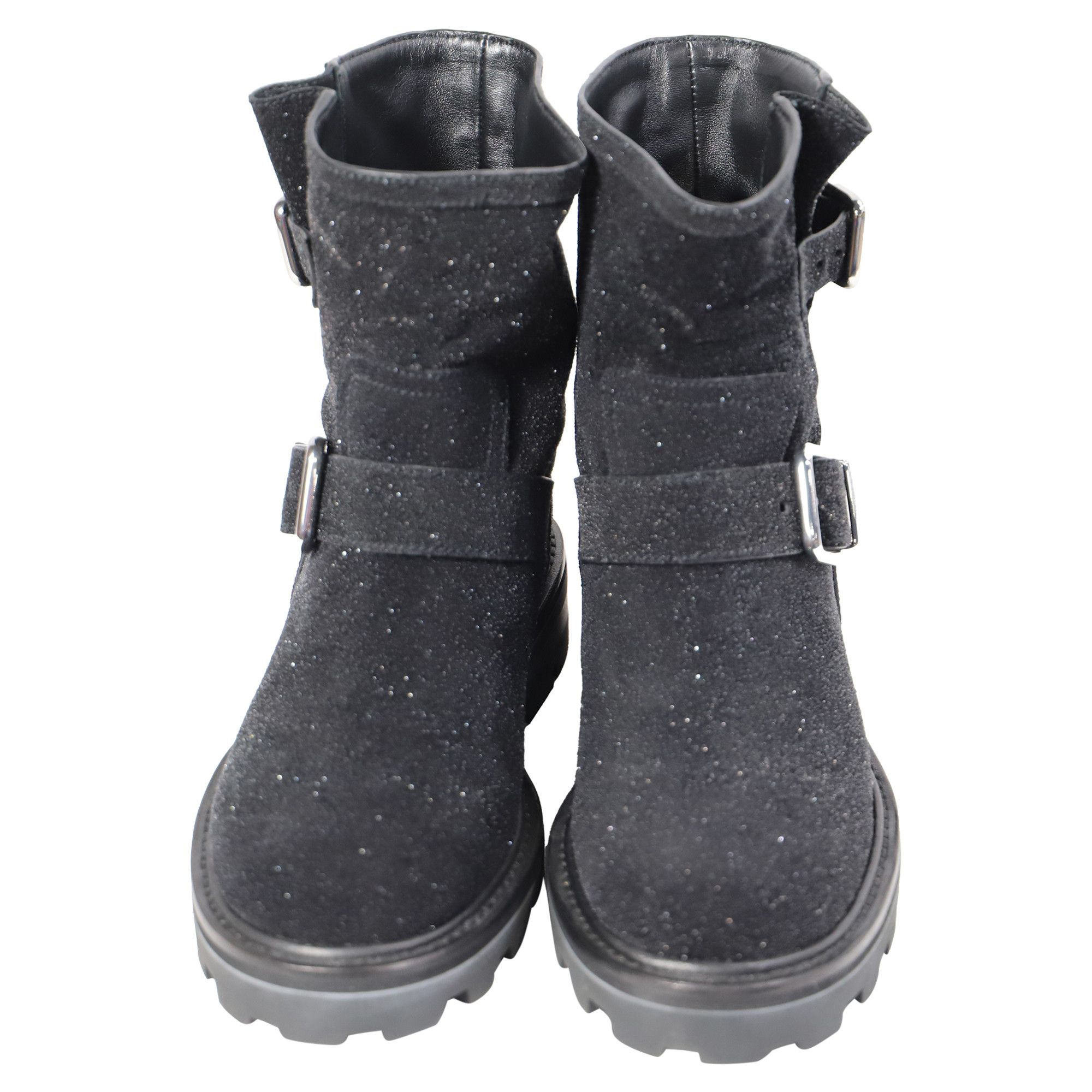 Jimmy Choo Jimmy Choo Youth II Glitter-Effect Ankle Boots in Black Glit Size US 6 / EU 39 - 5 Thumbnail