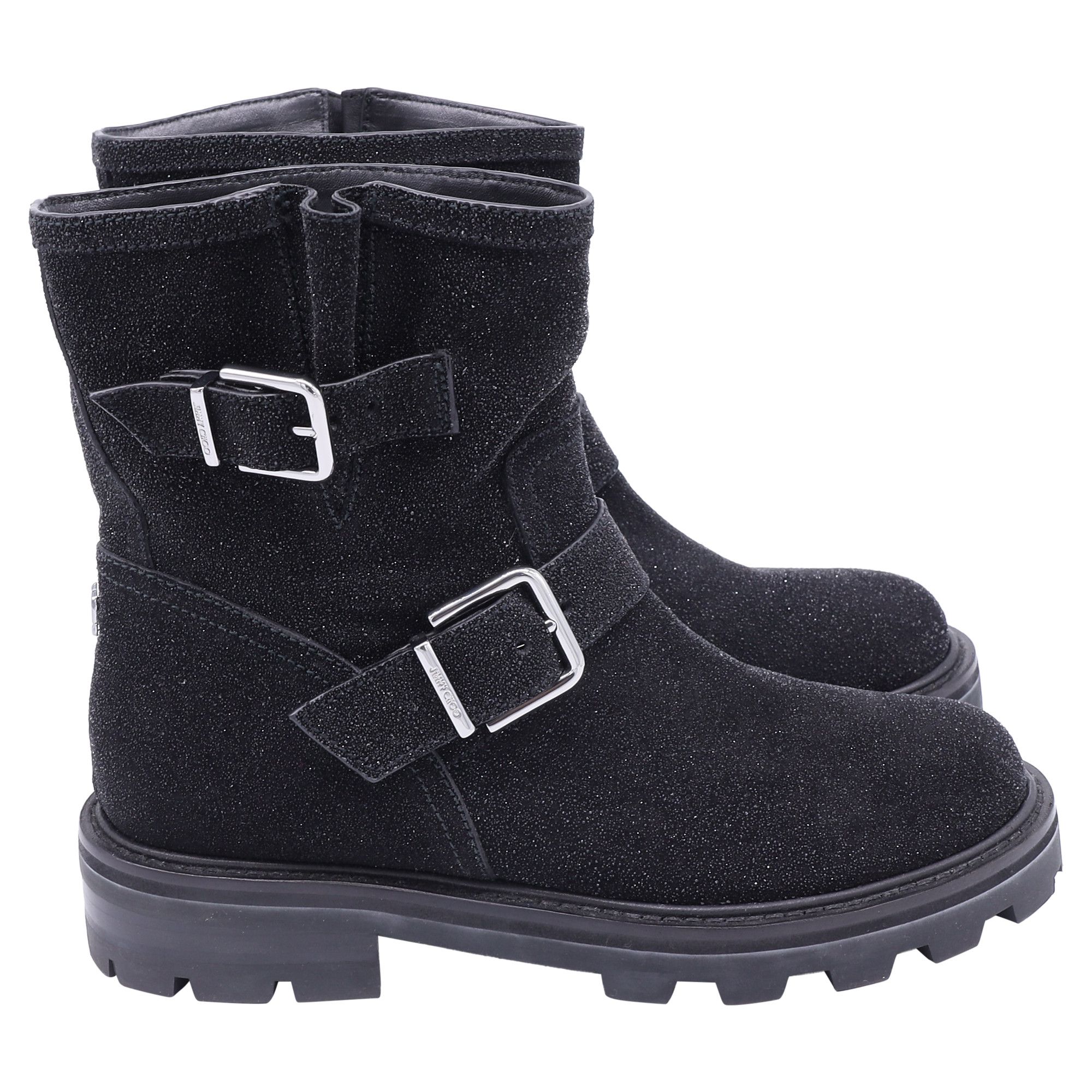Jimmy Choo Jimmy Choo Youth II Glitter-Effect Ankle Boots in Black Glit Size US 6 / EU 39 - 10 Thumbnail