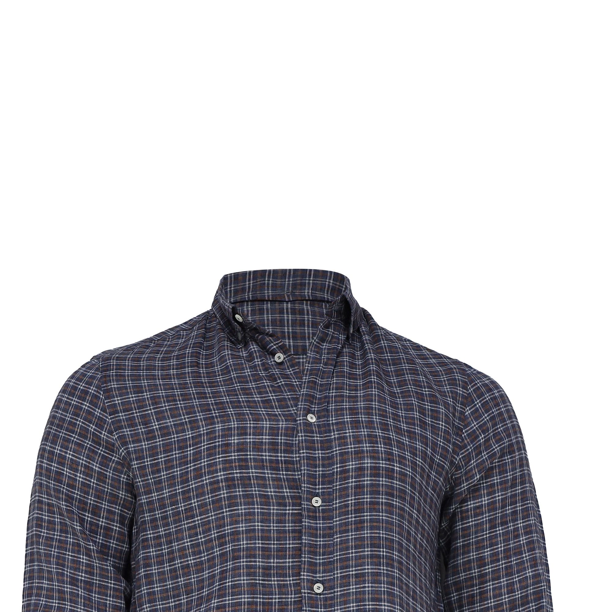 Brunello Cucinelli Brunello Cucinelli Checked Button-Down Shirt in Multicolor Size US XXL / EU 58 / 5 - 2 Thumbnail