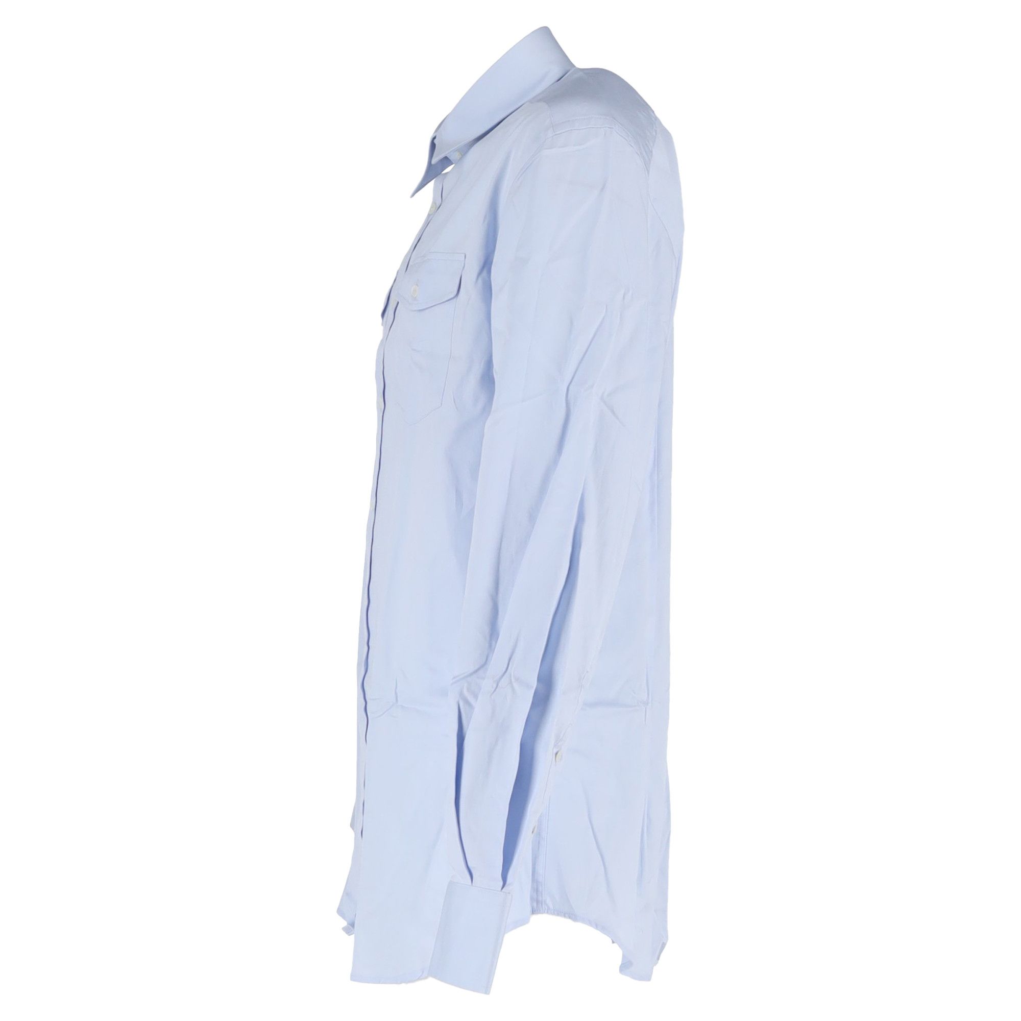 Dolce & Gabbana Dolce & Gabbana Shirt in Light Blue Cotton Size US M / EU 48-50 / 2 - 2 Thumbnail