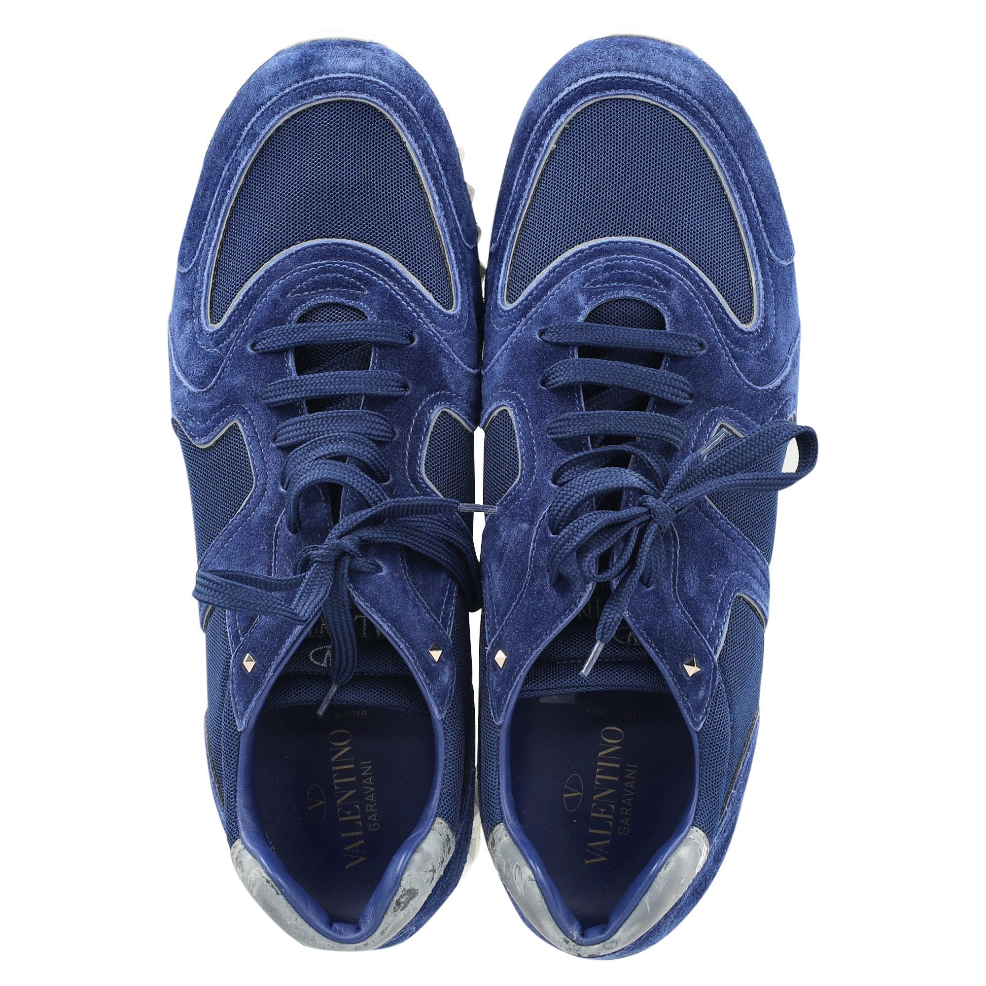 Valentino Valentino Garavani Soul AM Sneakers in Navy Blue Suede and M Size US 12.5 / EU 45-46 - 3 Thumbnail