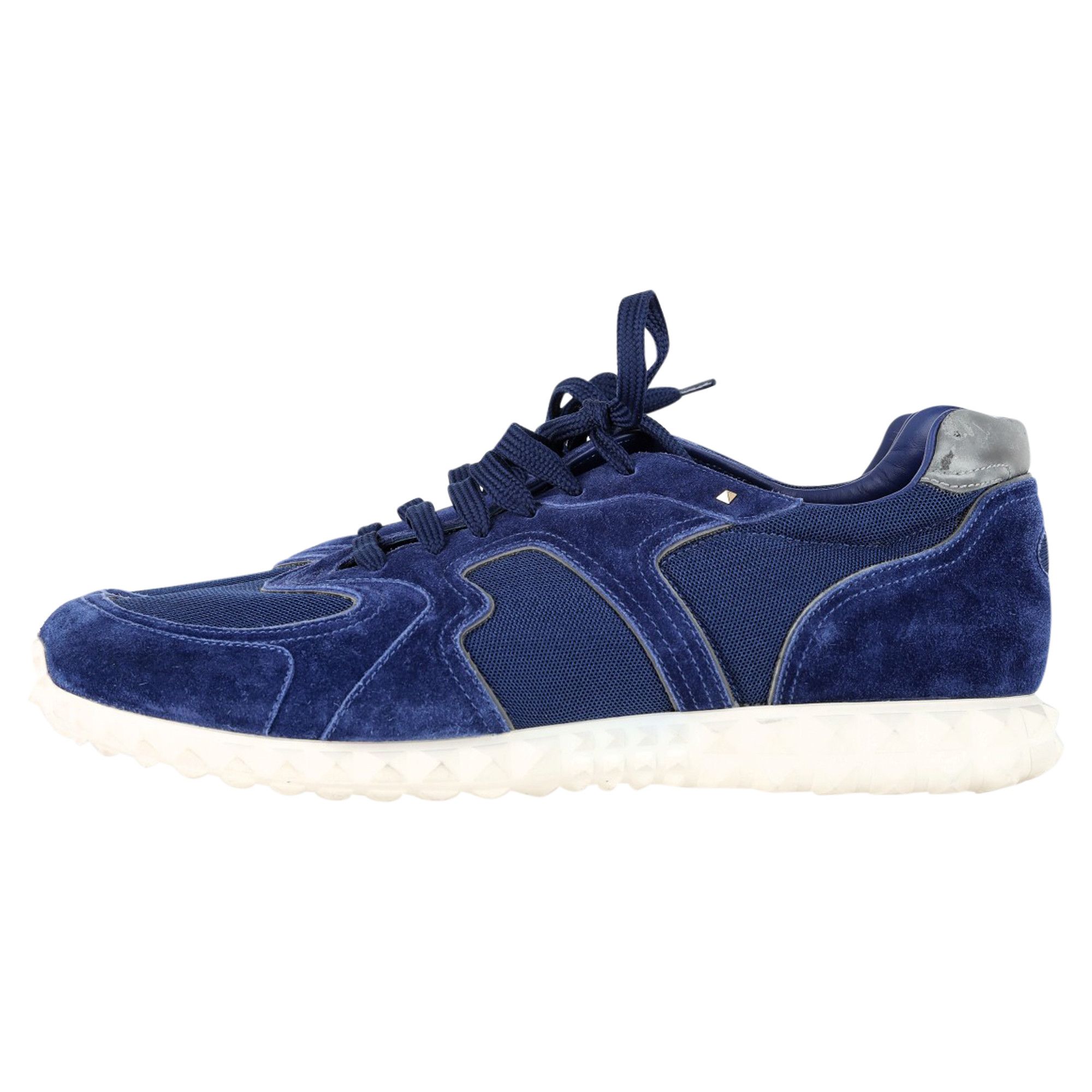 Valentino Valentino Garavani Soul AM Sneakers in Navy Blue Suede and M Size US 12.5 / EU 45-46 - 4 Thumbnail