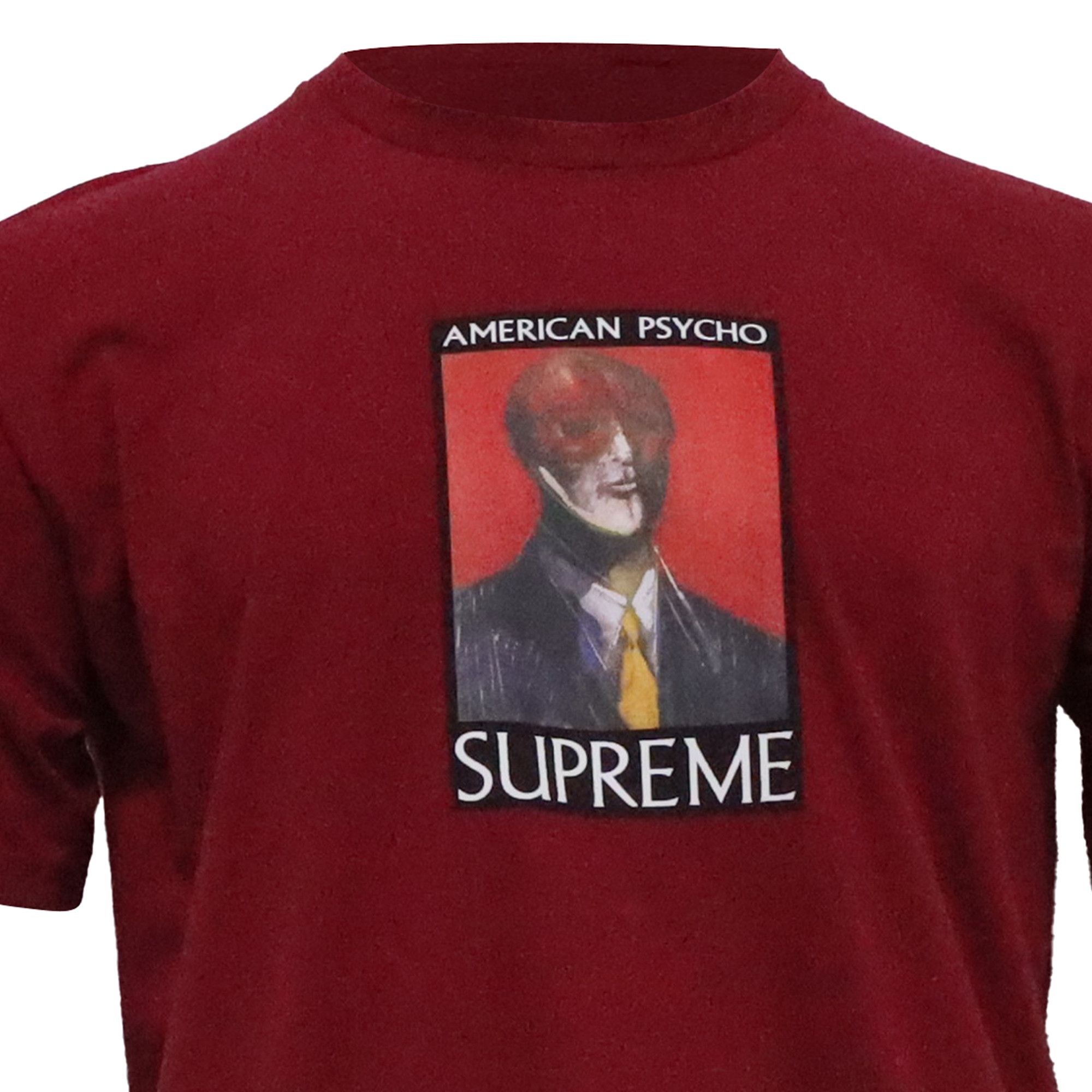 Supreme Supreme American Psycho Printed T-Shirt in Burgundy Cotton Size US XL / EU 56 / 4 - 2 Thumbnail