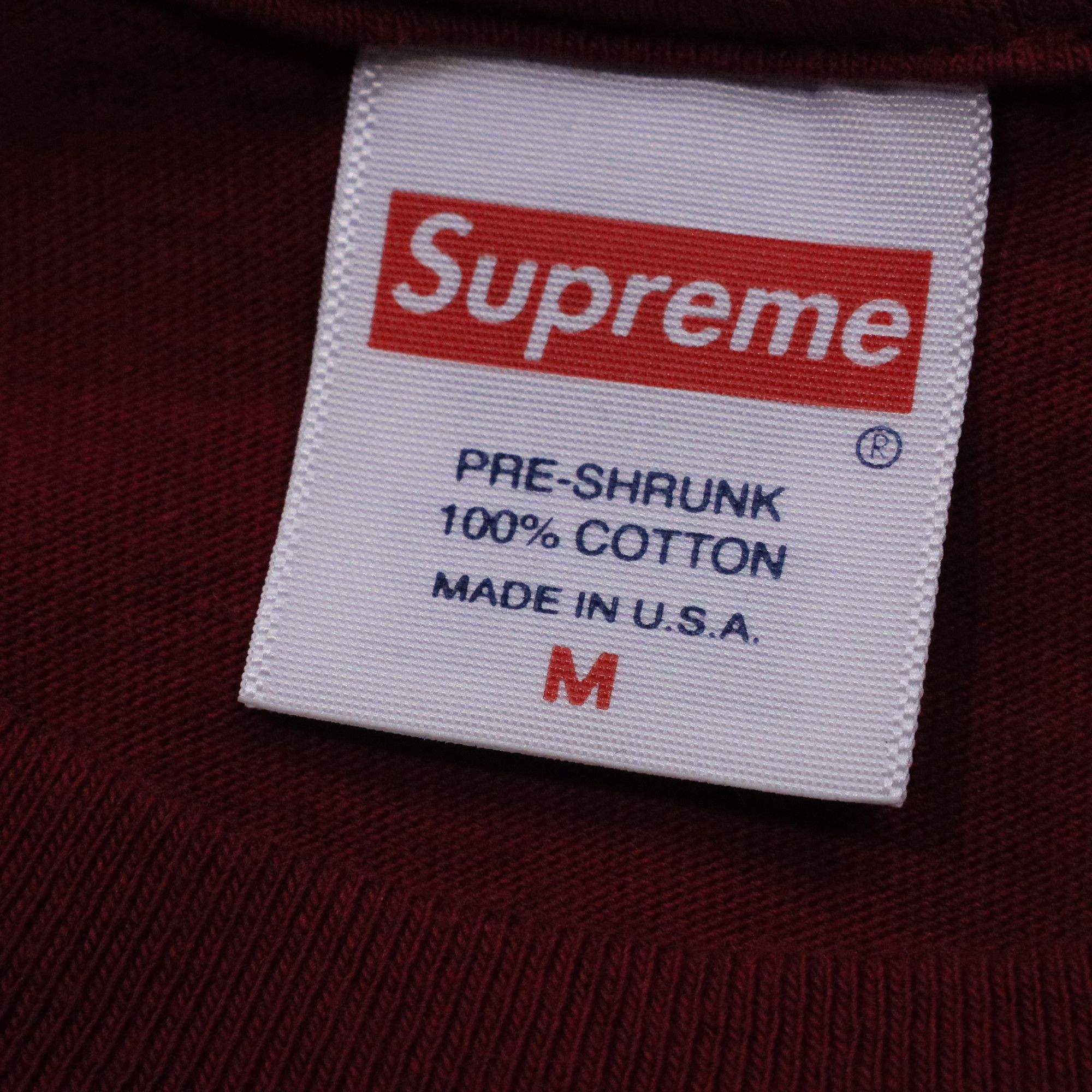 Supreme Supreme American Psycho Printed T-Shirt in Burgundy Cotton Size US XL / EU 56 / 4 - 5 Thumbnail