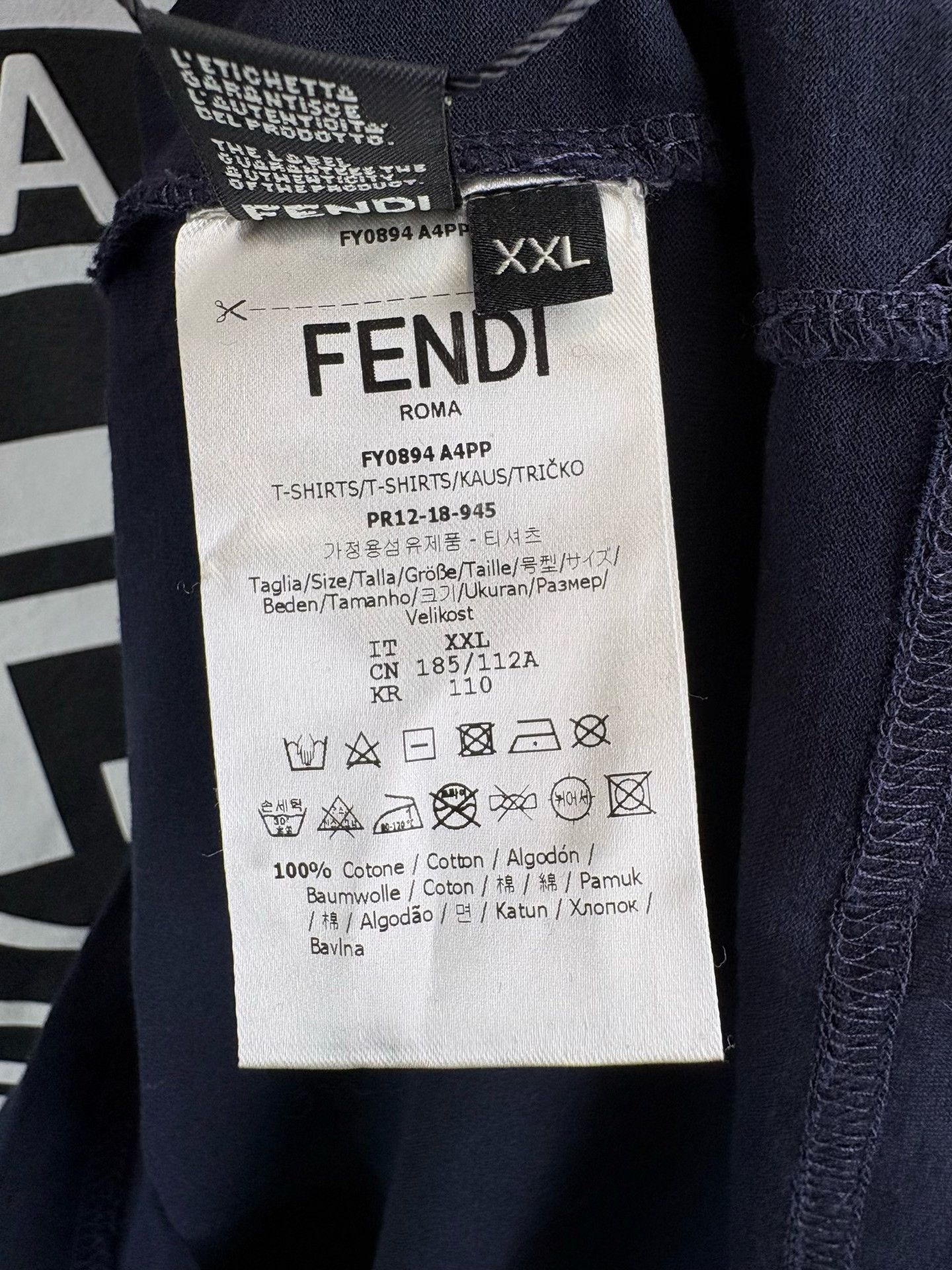 Fendi Fendi Roma Italy Graphic Logo T-Shirt XXL Size US XXL / EU 58 / 5 - 6 Thumbnail
