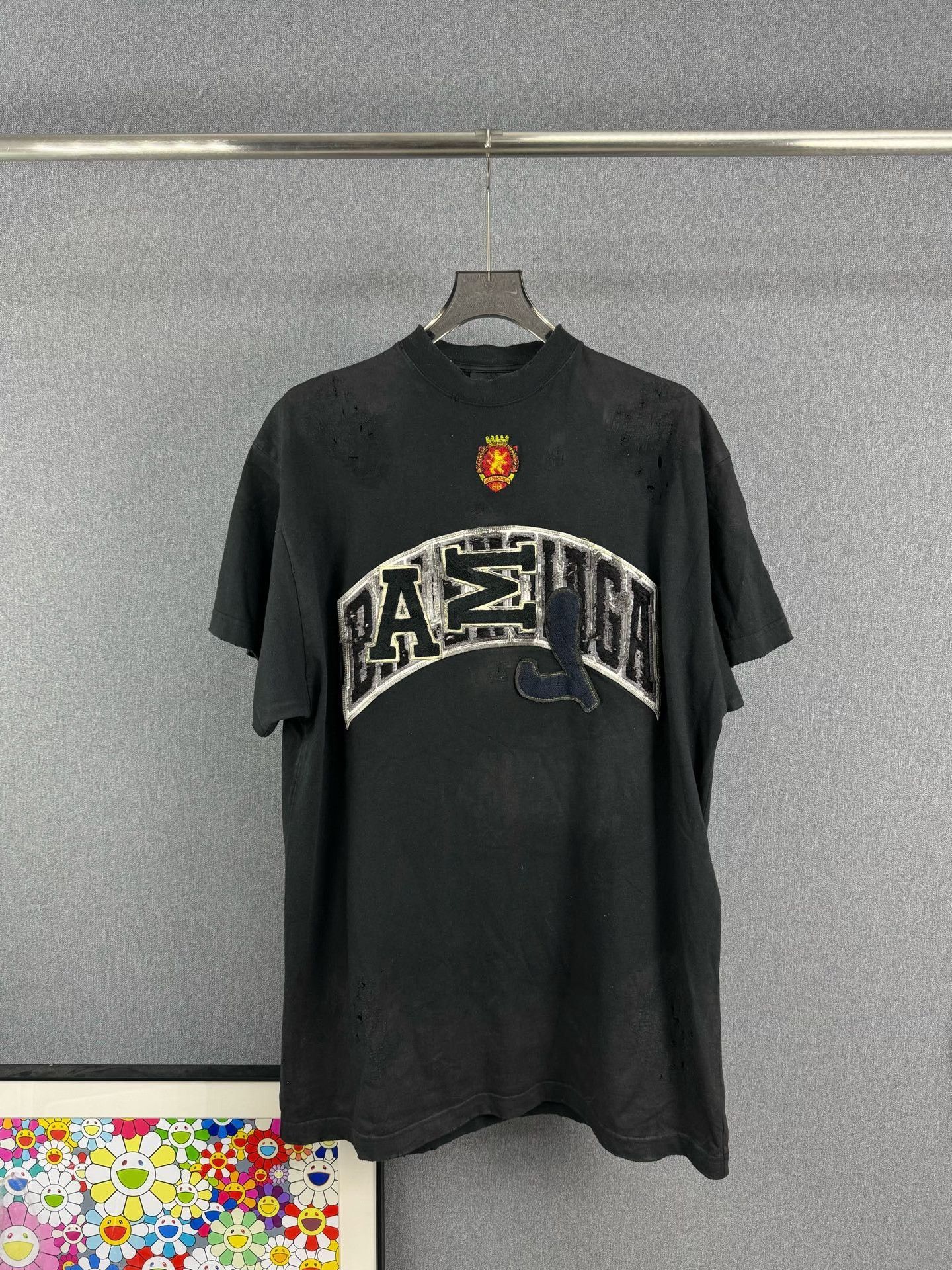 Balenciaga Balenciaga Mud Wash Distressed T-Shirt Size 1 Size US S / EU 44-46 / 1 - 2 Thumbnail