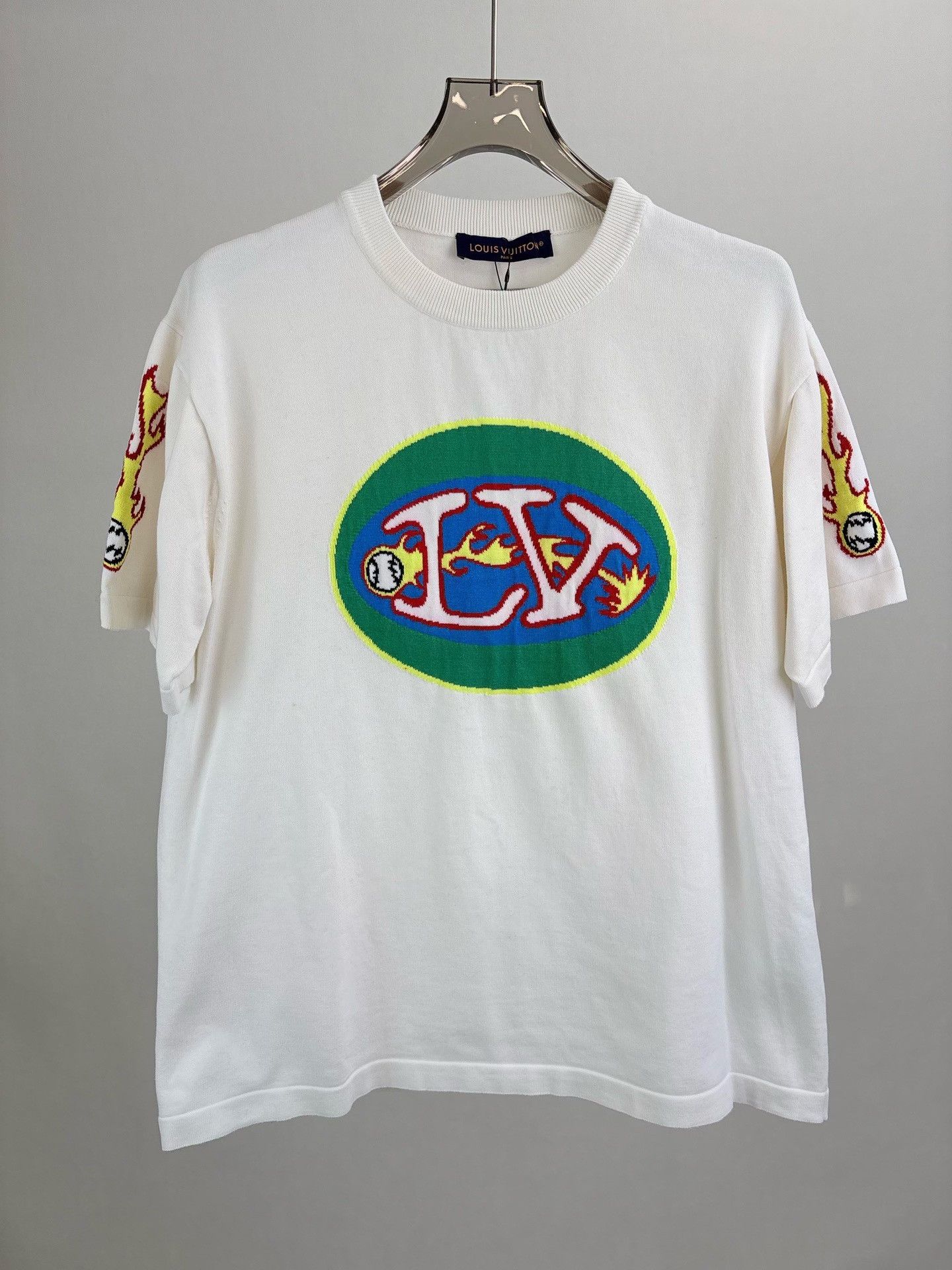 Louis Vuitton Louis Vuitton Fire Baseball Graphic Knit Top XL Size US XL / EU 56 / 4 - 2 Thumbnail