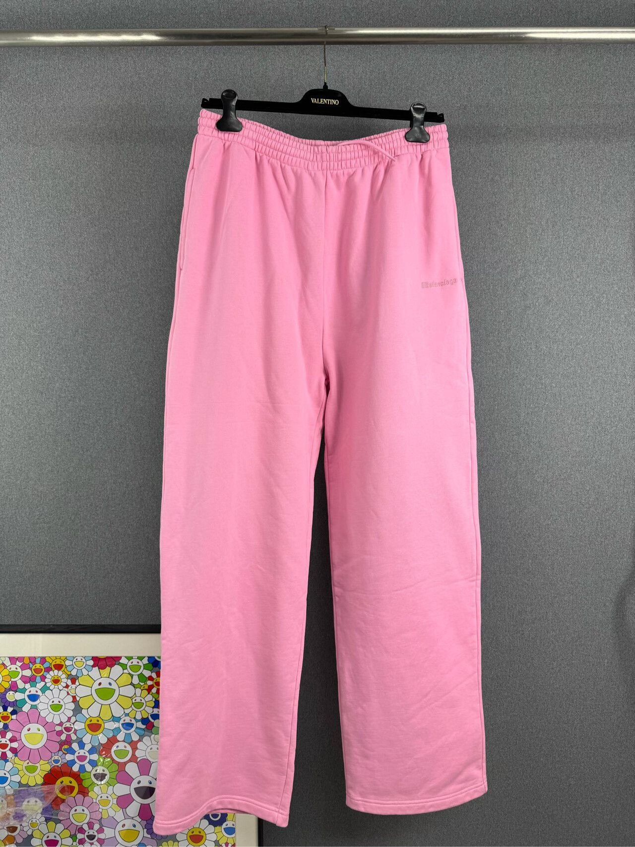 Balenciaga Balenciaga Pink Embroidered Logo Sweatpants M Size US 32 / EU 48 - 2 Thumbnail