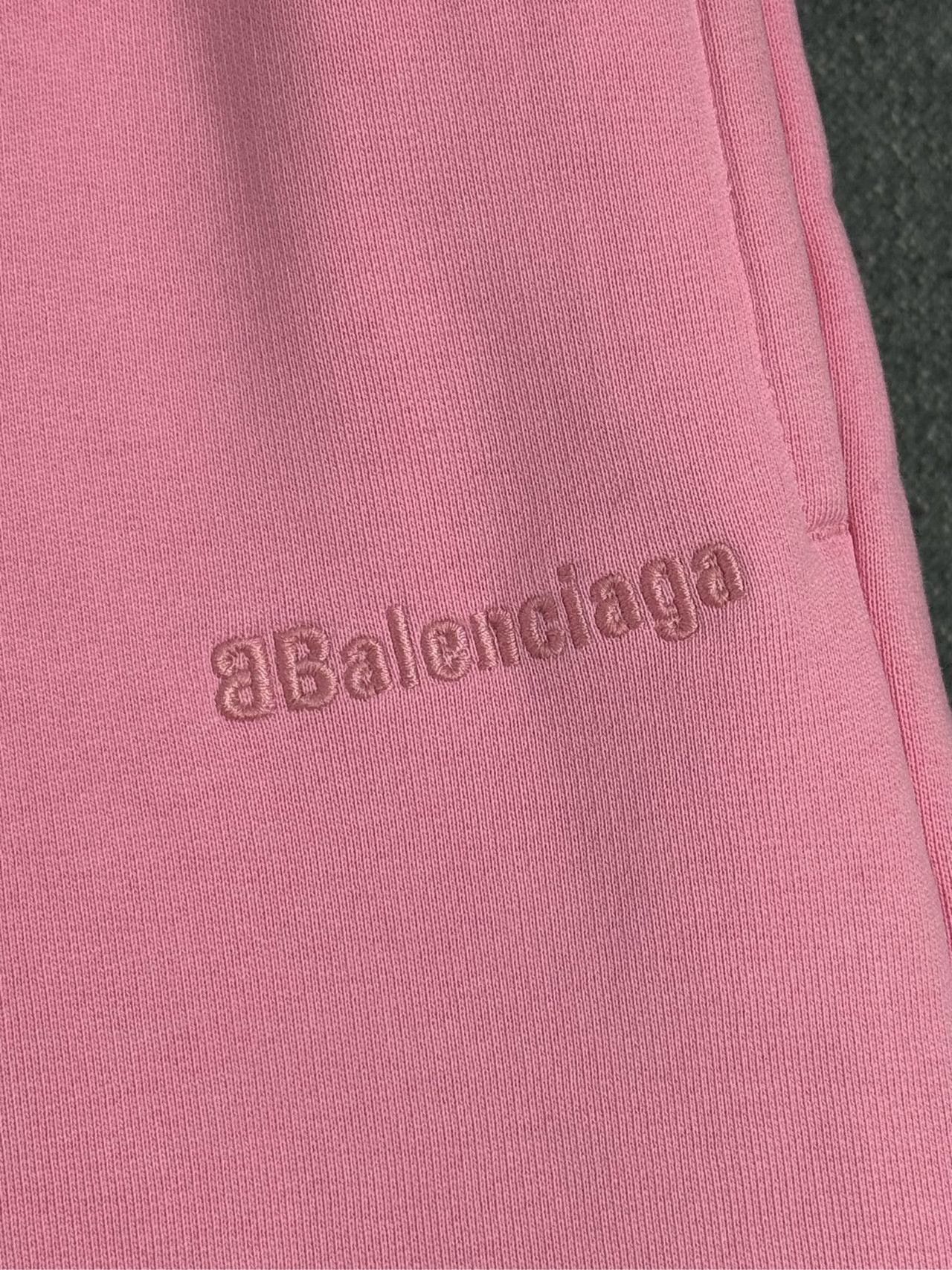 Balenciaga Balenciaga Pink Embroidered Logo Sweatpants M Size US 32 / EU 48 - 4 Thumbnail
