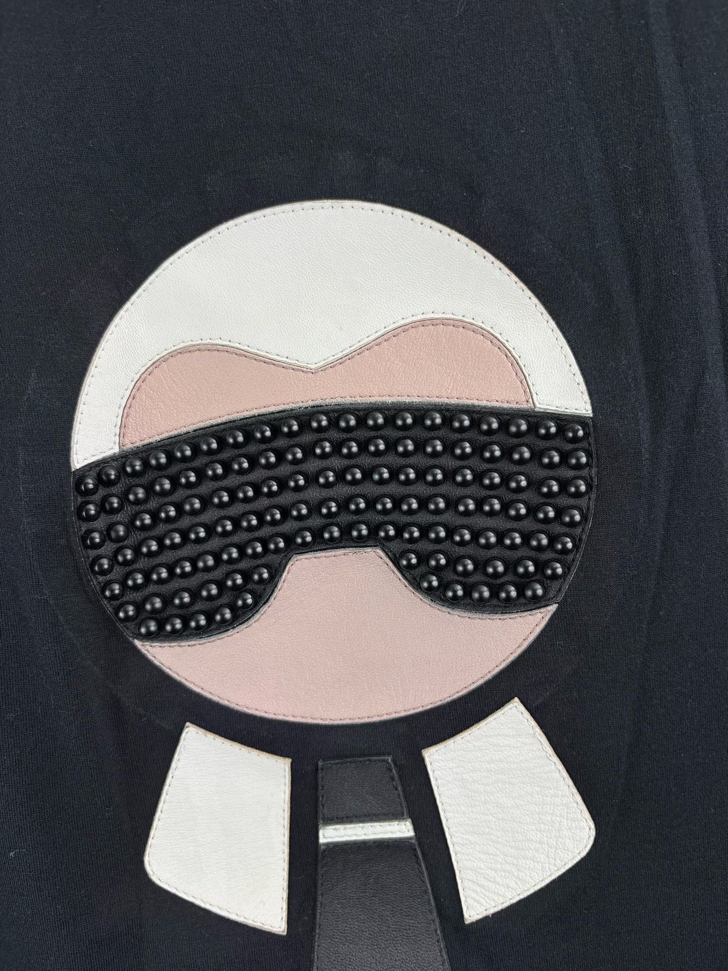 Fendi Fendi Karl Lagerfeld Beaded Graphic T-Shirt 50 Size US M / EU 48-50 / 2 - 4 Thumbnail