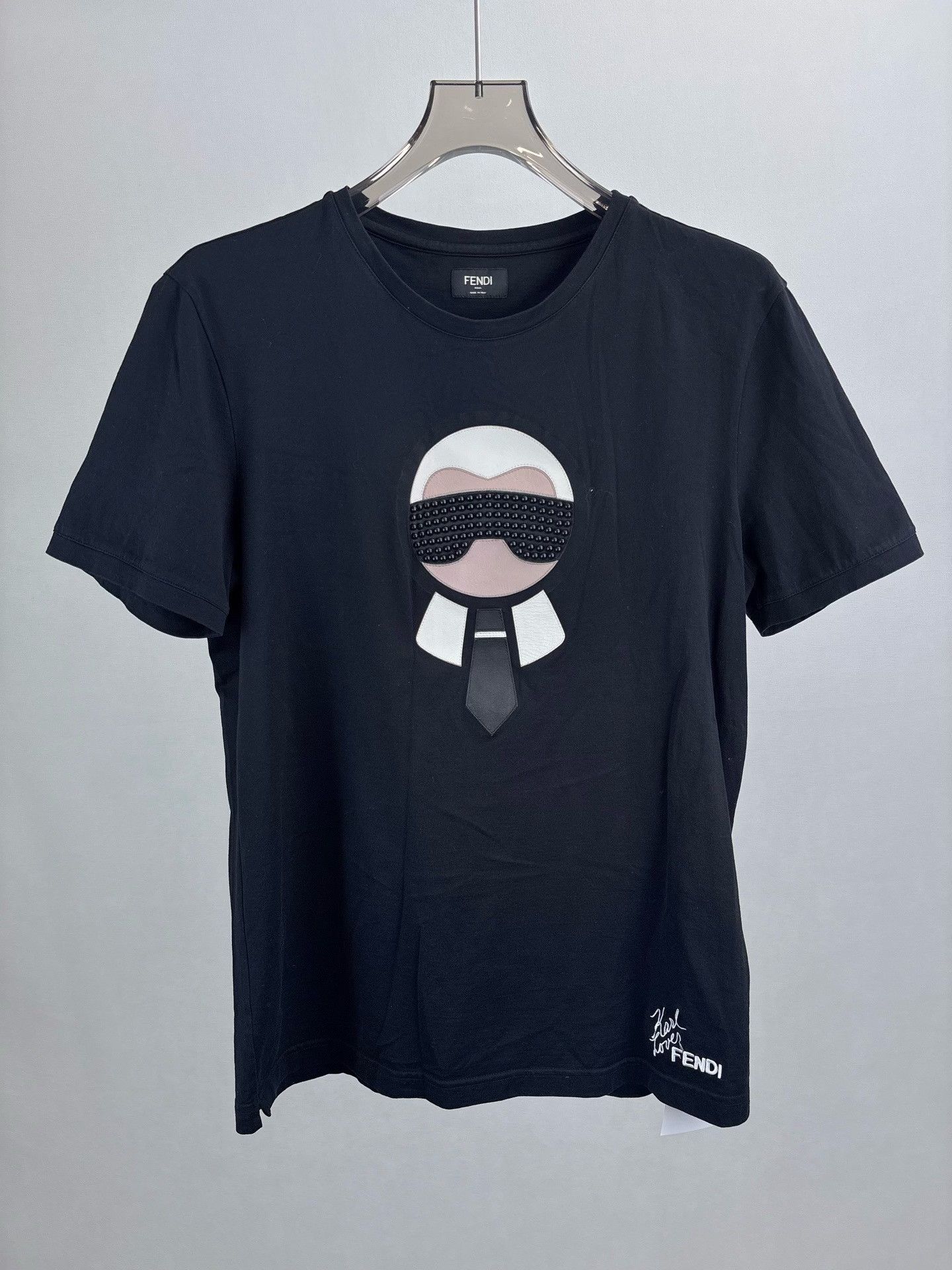 Fendi Fendi Karl Lagerfeld Beaded Graphic T-Shirt 50 Size US M / EU 48-50 / 2 - 2 Thumbnail