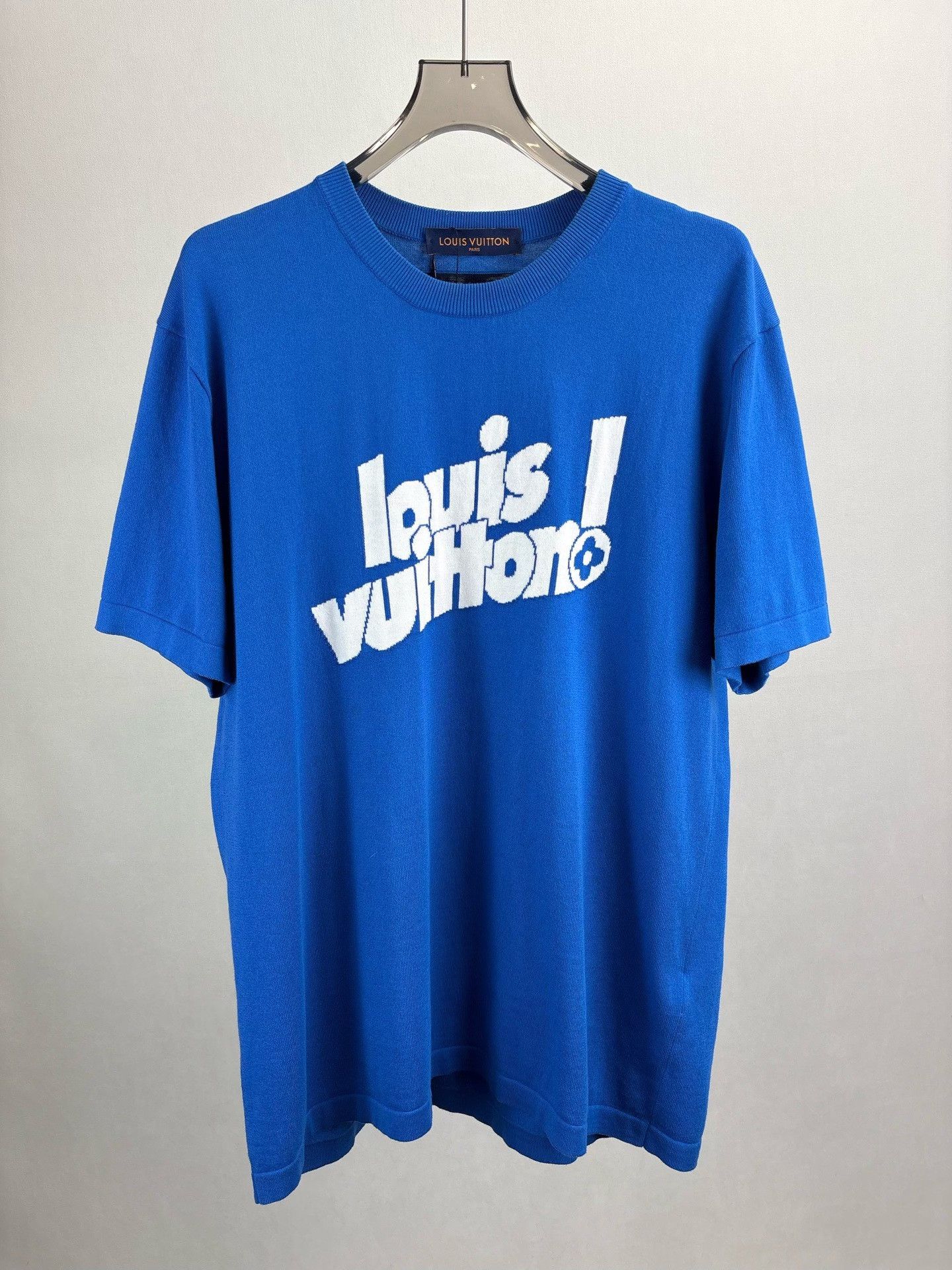 Louis Vuitton Louis Vuitton Blue Logo Knit T-Shirt XXL Size US XXL / EU 58 / 5 - 2 Thumbnail