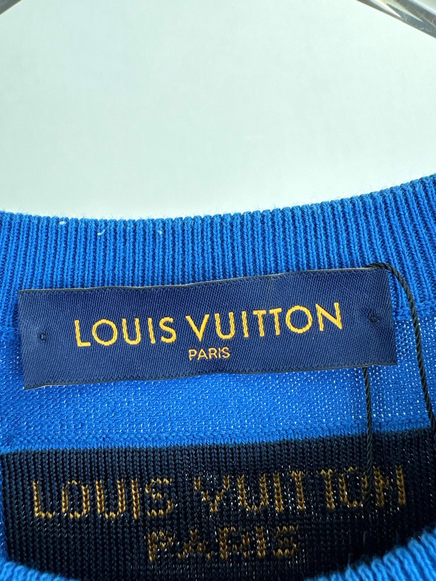Louis Vuitton Louis Vuitton Blue Logo Knit T-Shirt XXL Size US XXL / EU 58 / 5 - 5 Thumbnail