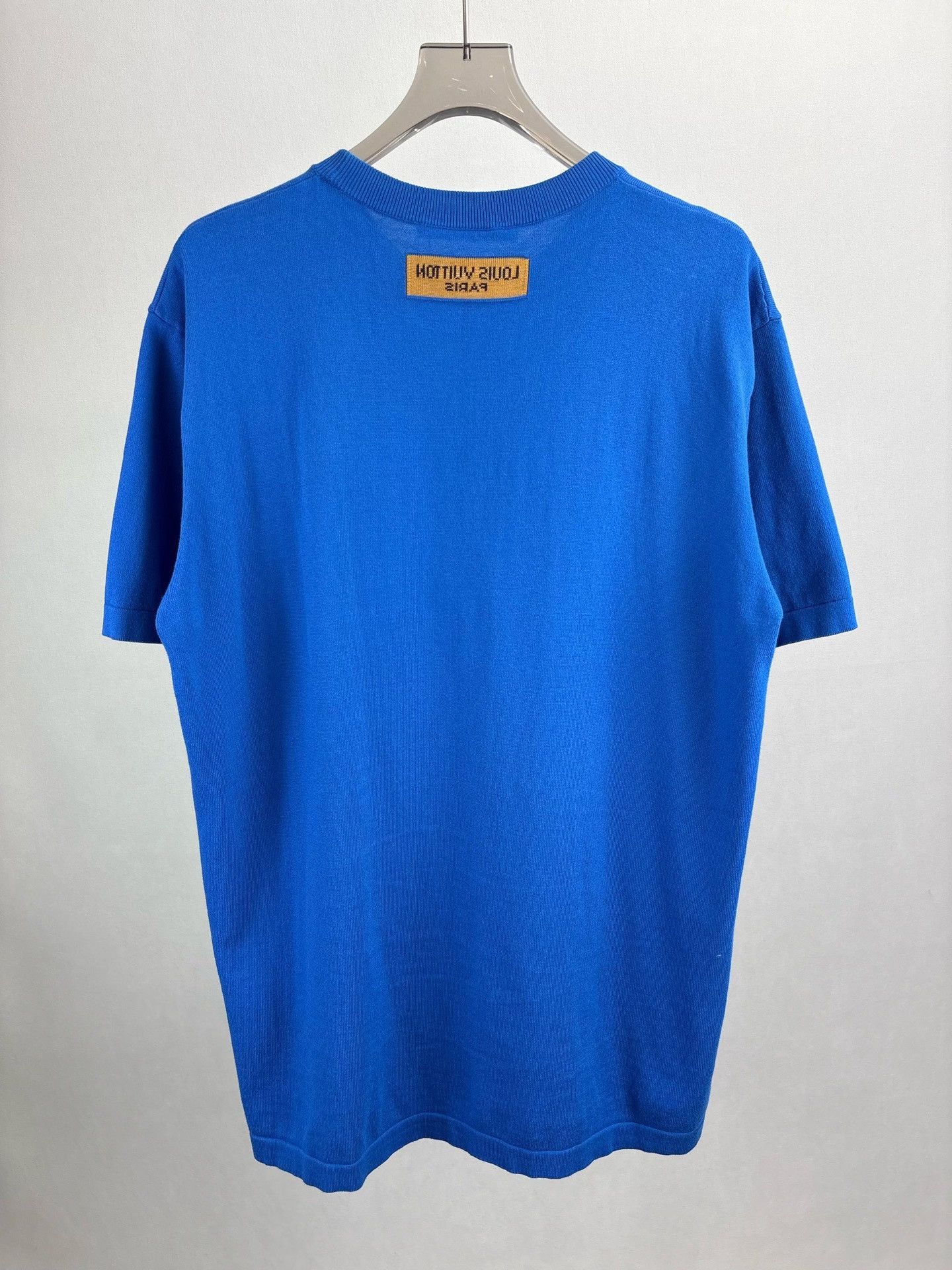 Louis Vuitton Louis Vuitton Blue Logo Knit T-Shirt XXL Size US XXL / EU 58 / 5 - 3 Thumbnail