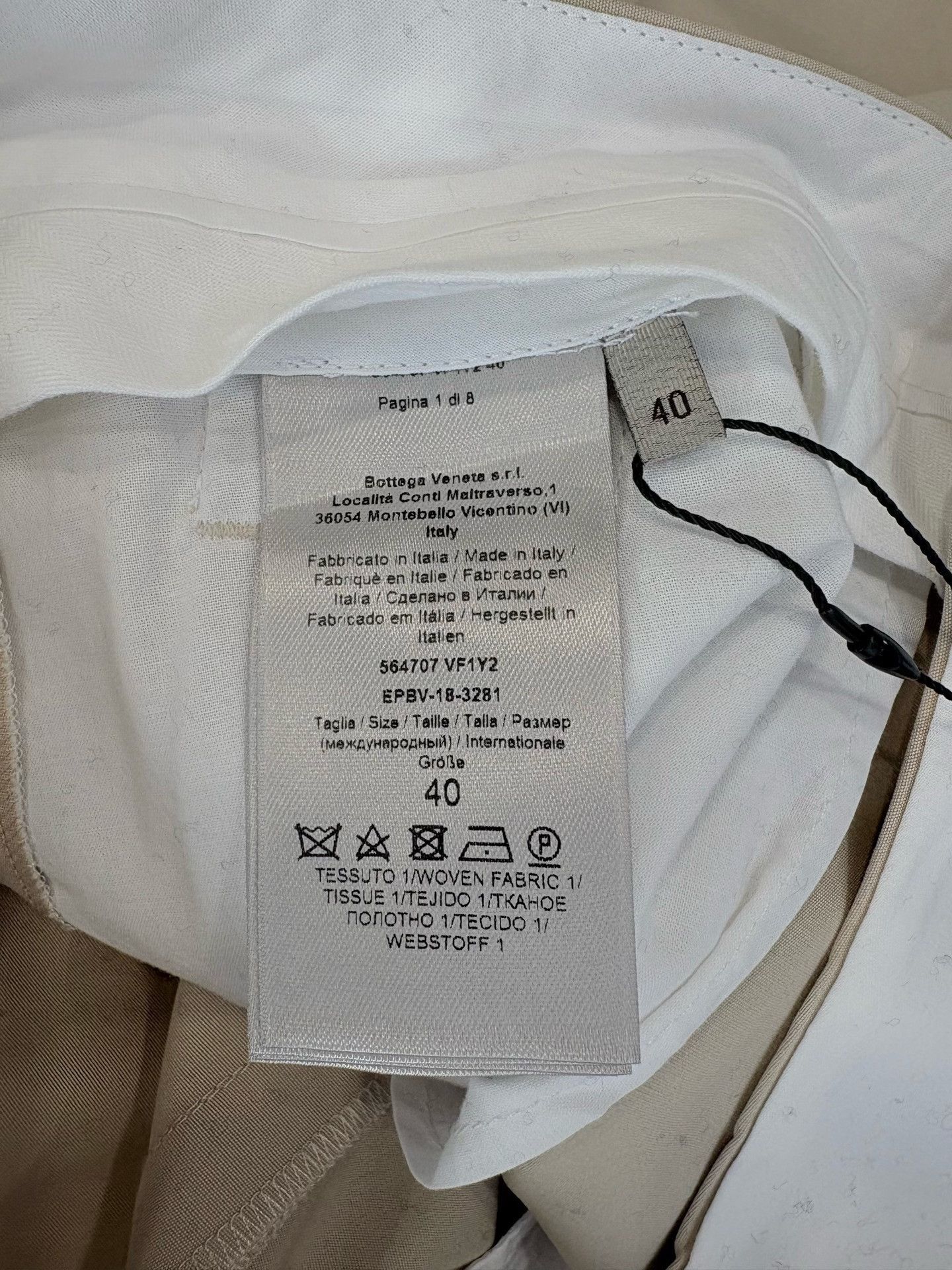 Bottega Veneta Bottega Veneta Beige Straight Leg Pants IT 40 Size 27" / US 4 / IT 40 - 5 Thumbnail