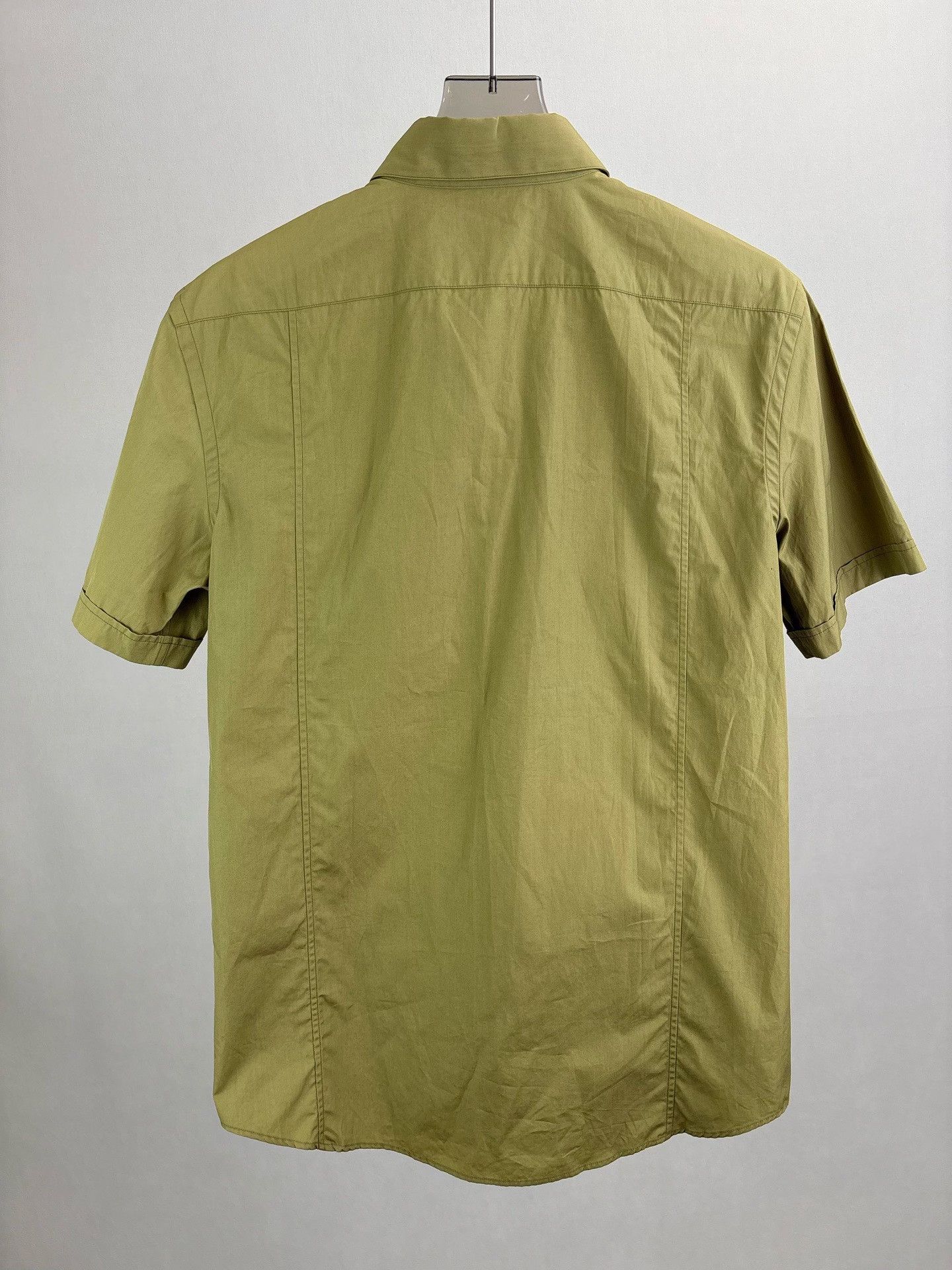 Versace Versace Olive Double Pocket Short Sleeve Shirt 39 Size US M / EU 48-50 / 2 - 3 Thumbnail