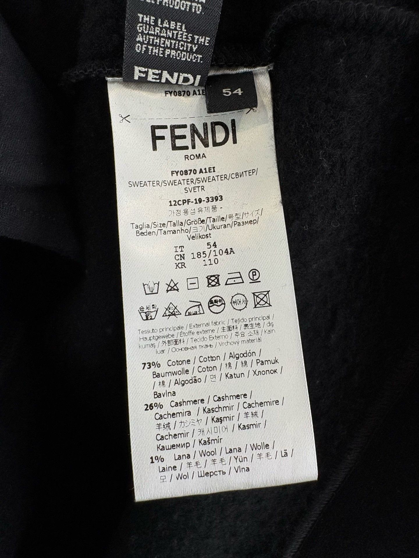 Fendi Fendi Embroidered FF Patch Hoodie Size 54 Size US L / EU 52-54 / 3 - 6 Thumbnail