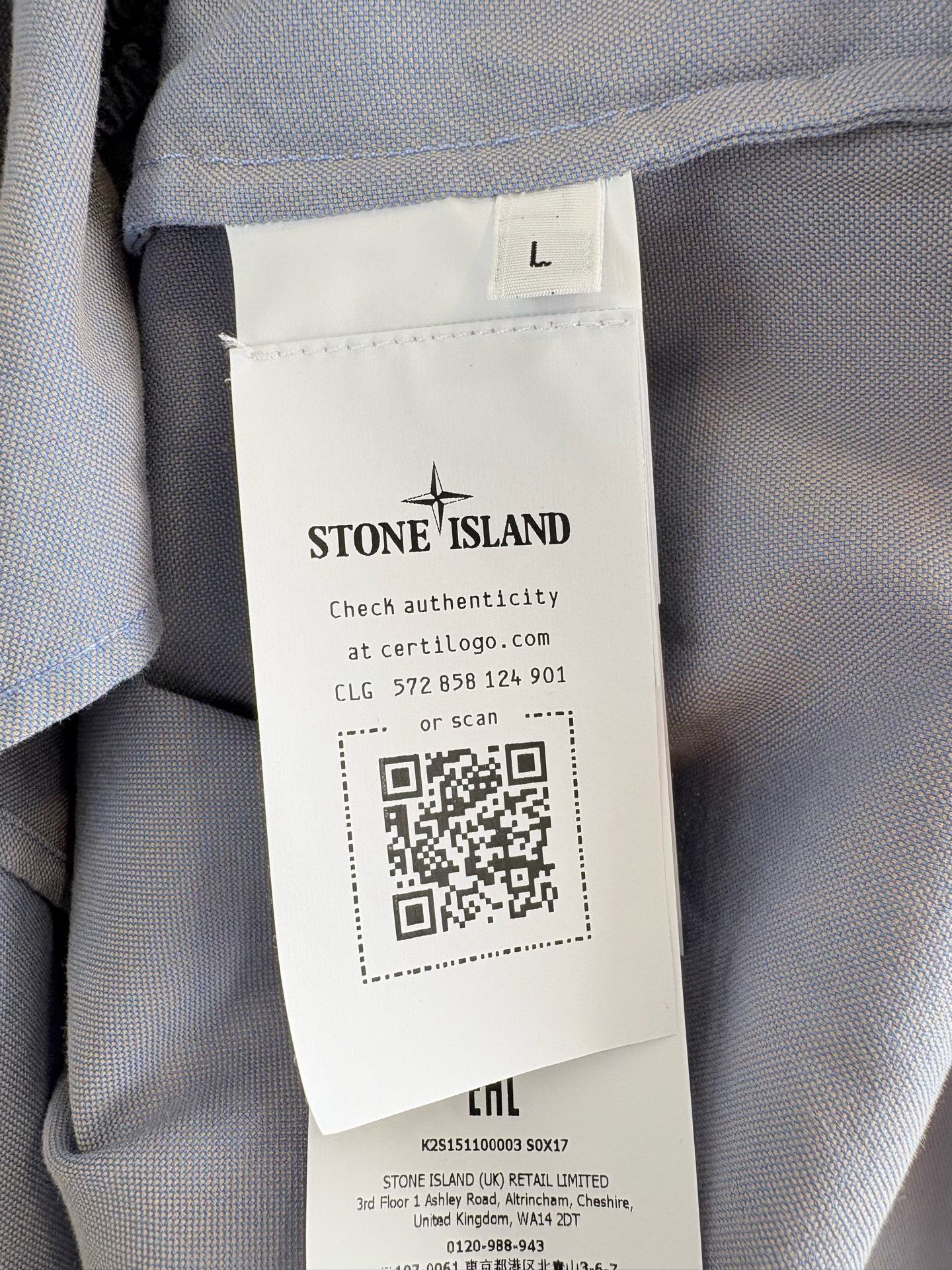 Stone Island Stone Island Marina Embroidered Button Up Shirt L Size US L / EU 52-54 / 3 - 7 Thumbnail