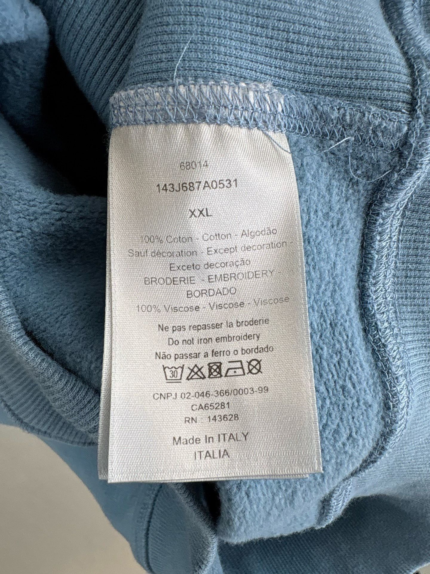 Dior Dior Embroidered Logo Sweatshirt XXL Size US XXL / EU 58 / 5 - 6 Thumbnail