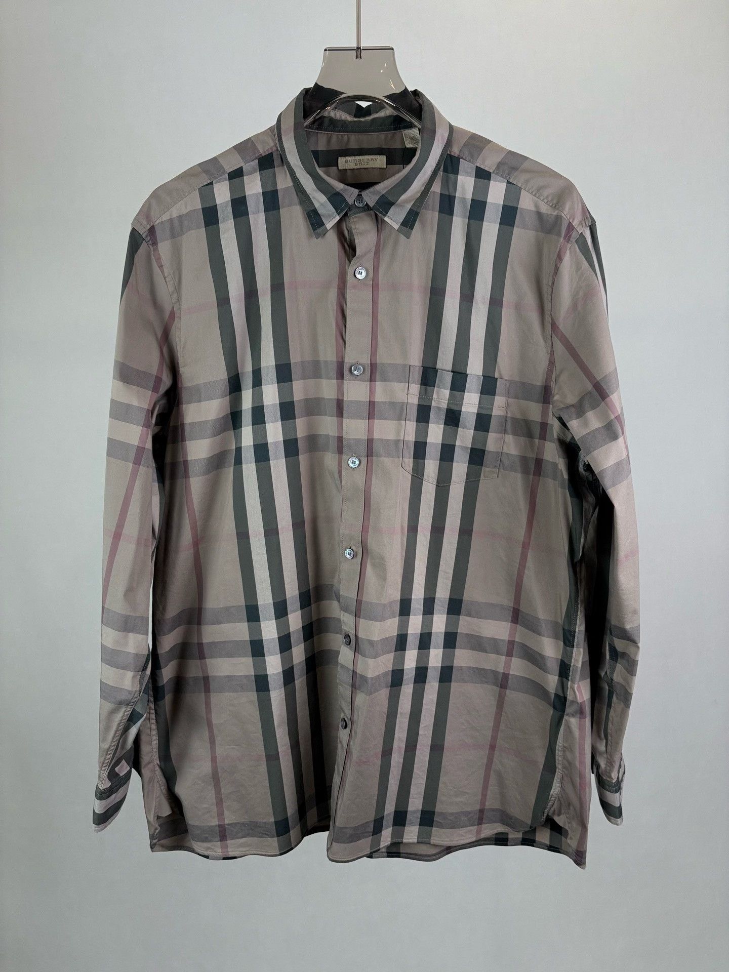 Burberry Burberry Check Long Sleeve Shirt XXL Size US XXL / EU 58 / 5 - 2 Thumbnail