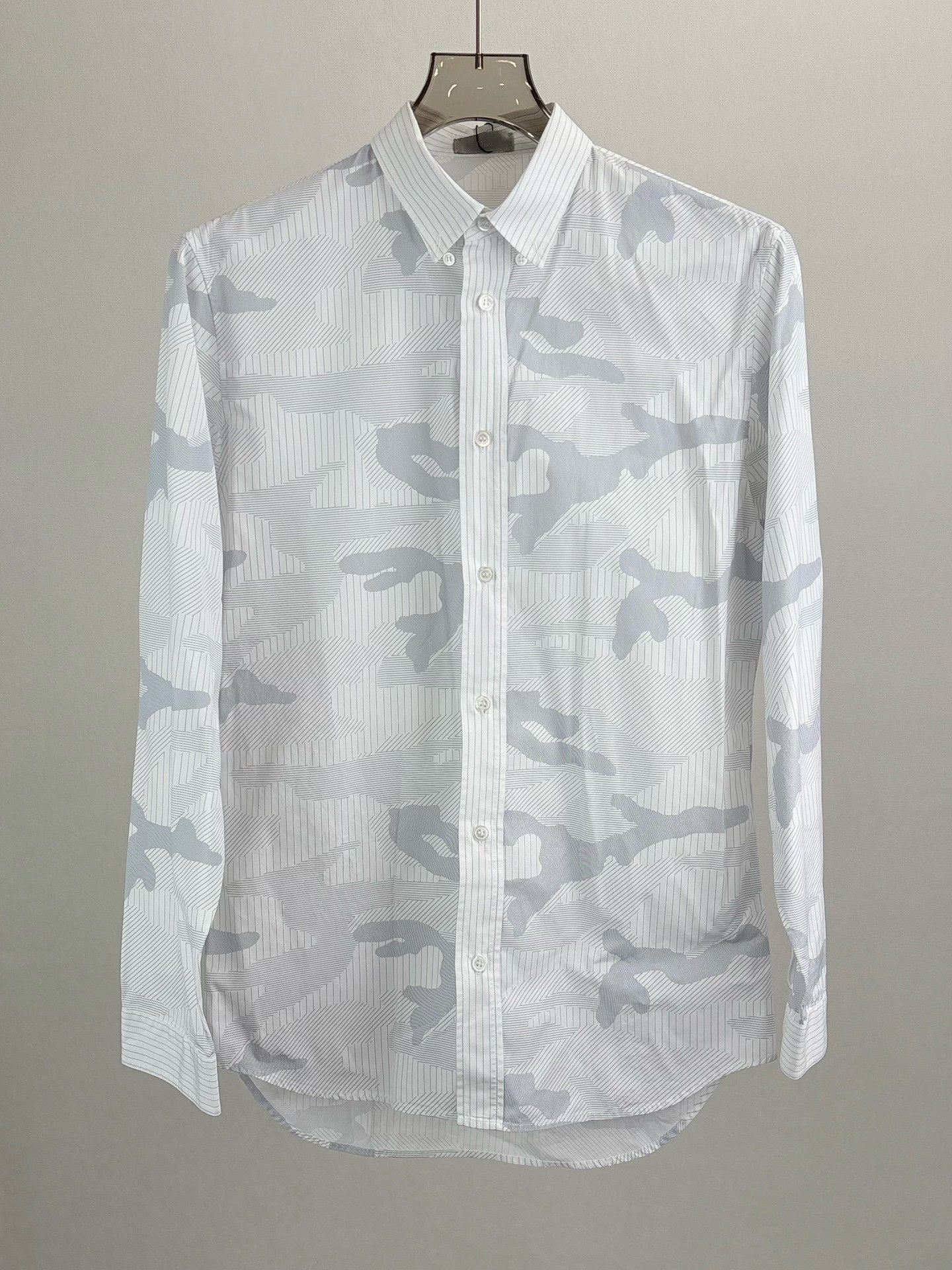 Dior Dior Camo Stripe Button Up Shirt 38 Size US S / EU 44-46 / 1 - 2 Thumbnail
