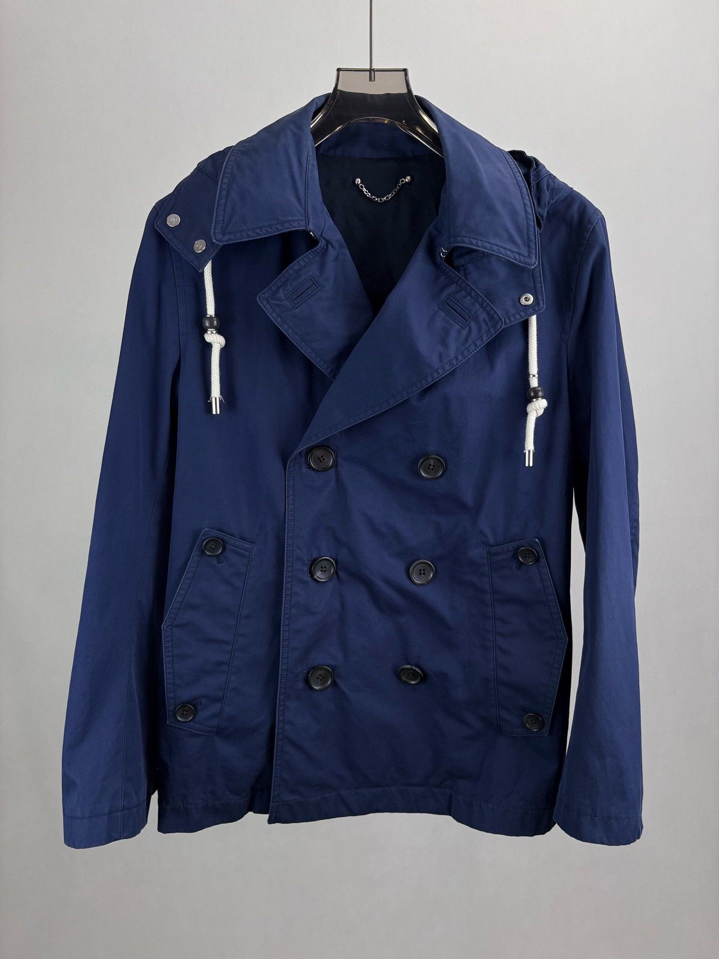 Louis Vuitton Louis Vuitton Blue Hooded Trench Jacket Size 46 Size US S / EU 44-46 / 1 - 2 Thumbnail
