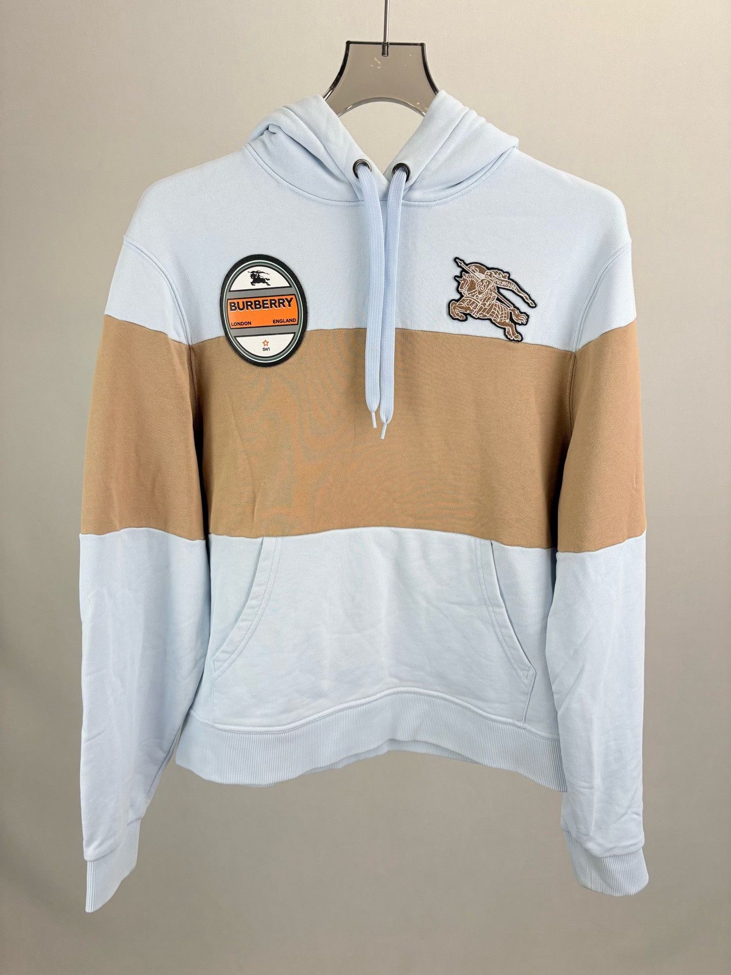 Burberry Burberry Colorblock Embroidered Logo Hoodie Size M Size US M / EU 48-50 / 2 - 2 Thumbnail