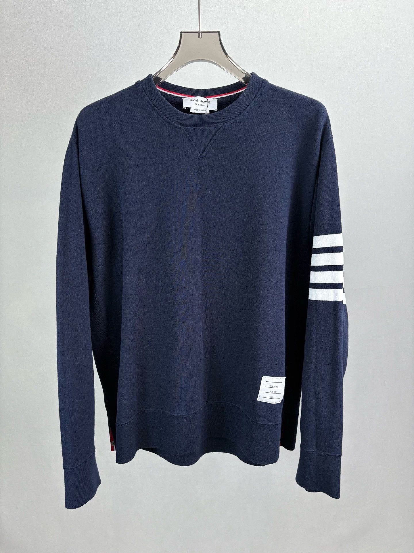 Thom Browne Thom Browne 4-Bar Navy Cotton Sweatshirt Size 7 Size US XXL / EU 58 / 5 - 2 Thumbnail