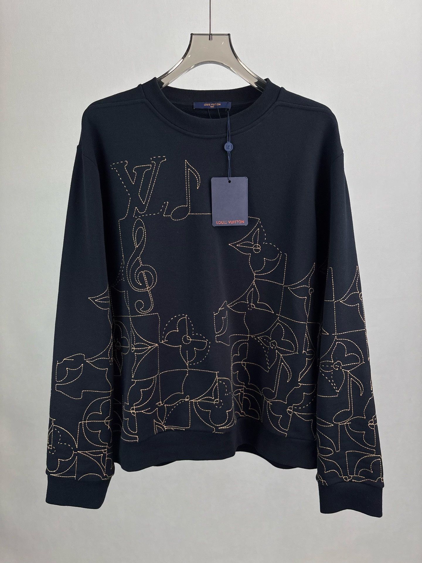 Louis Vuitton Louis Vuitton Music Note Embroidered Sweatshirt XL Size US XL / EU 56 / 4 - 2 Thumbnail