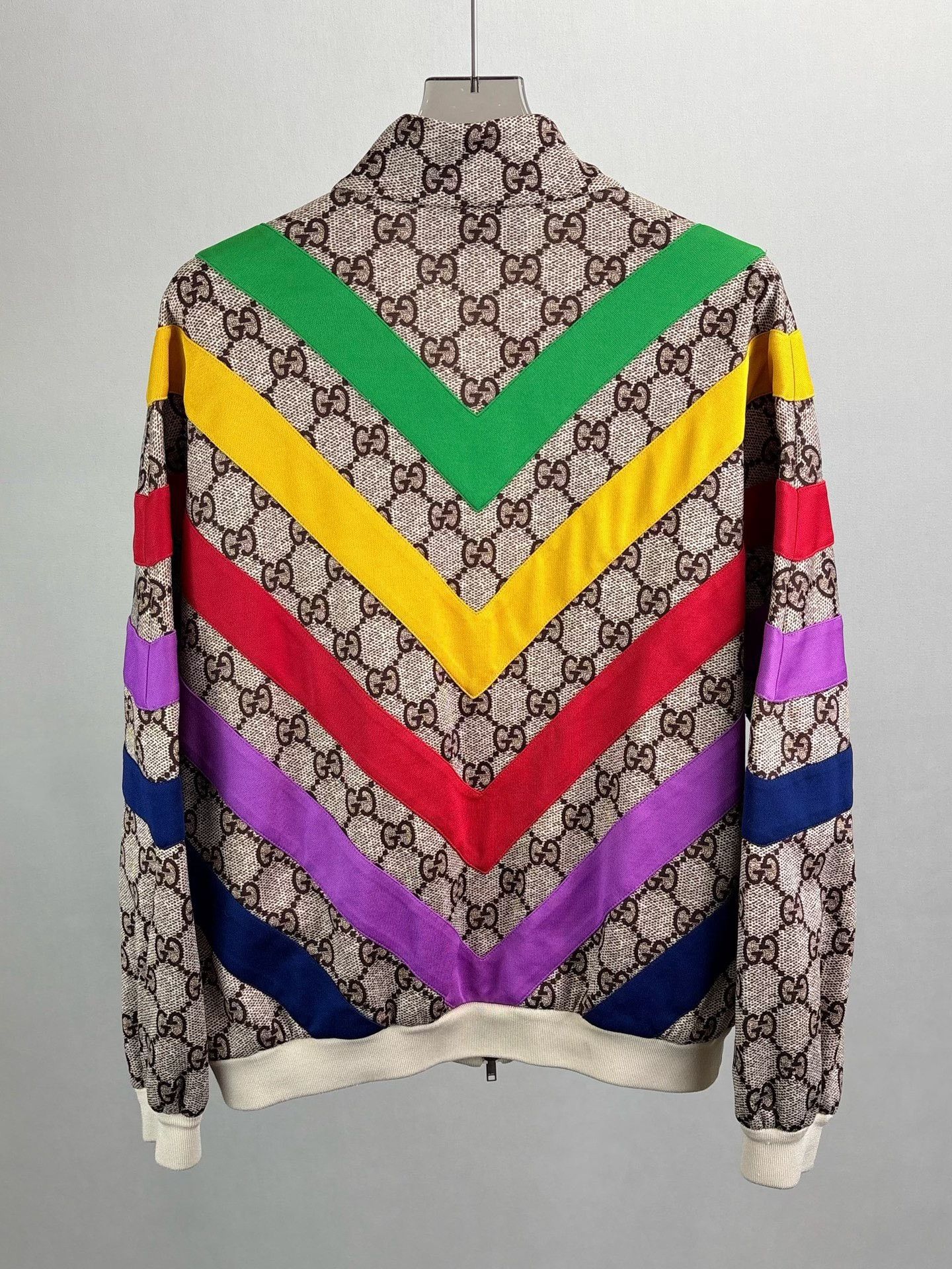 Gucci Gucci GG Monogram Multi Stripe Zip Jacket M Size US M / EU 48-50 / 2 - 3 Thumbnail