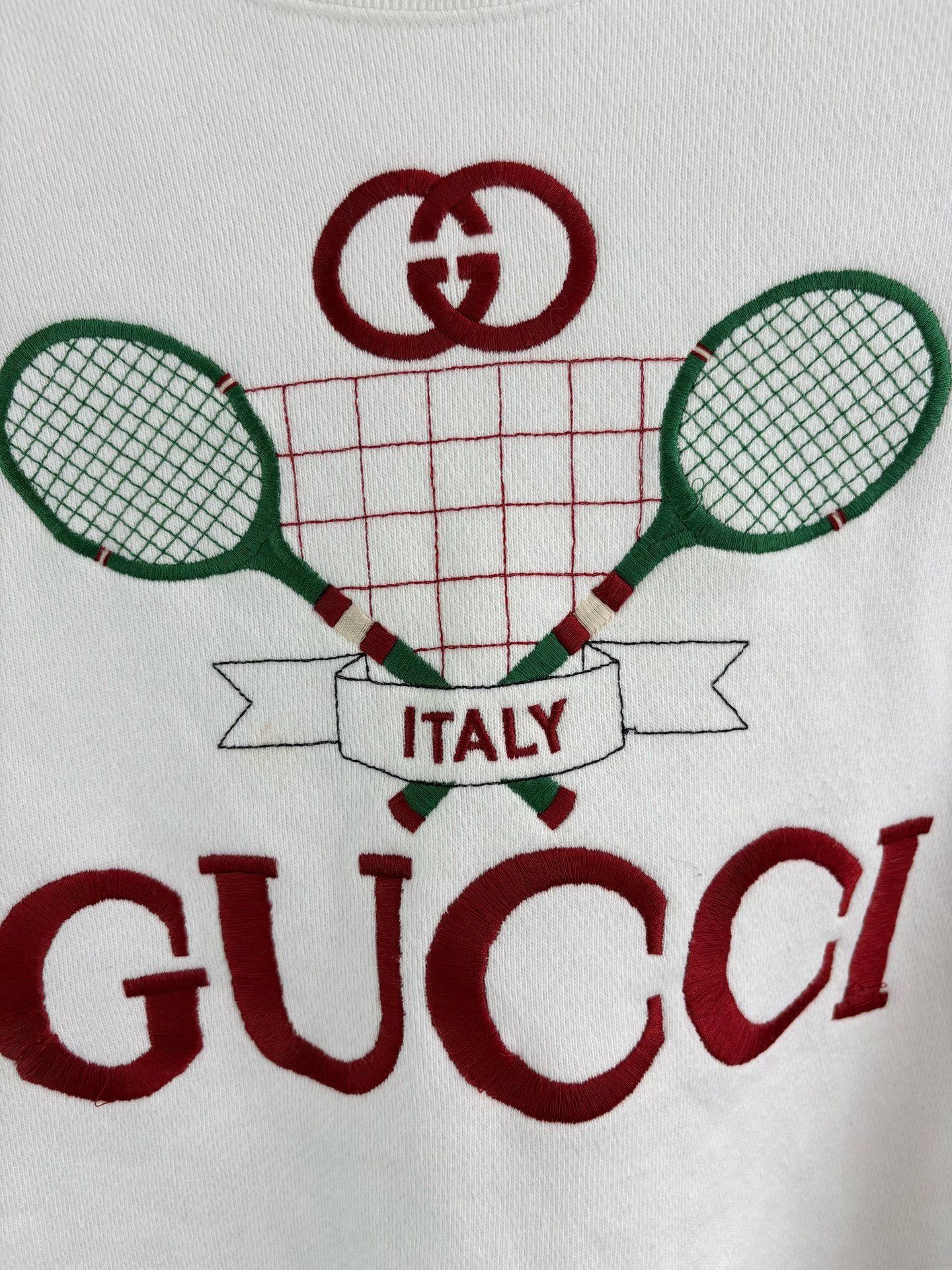 Gucci Gucci Tennis Racket Embroidery Sweatshirt XS Size US XS / EU 42 / 0 - 4 Thumbnail